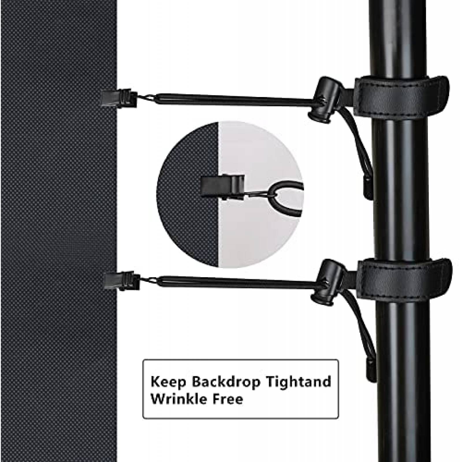 Pack de clips para fondo fotografia HGHDBT x6 -Negro