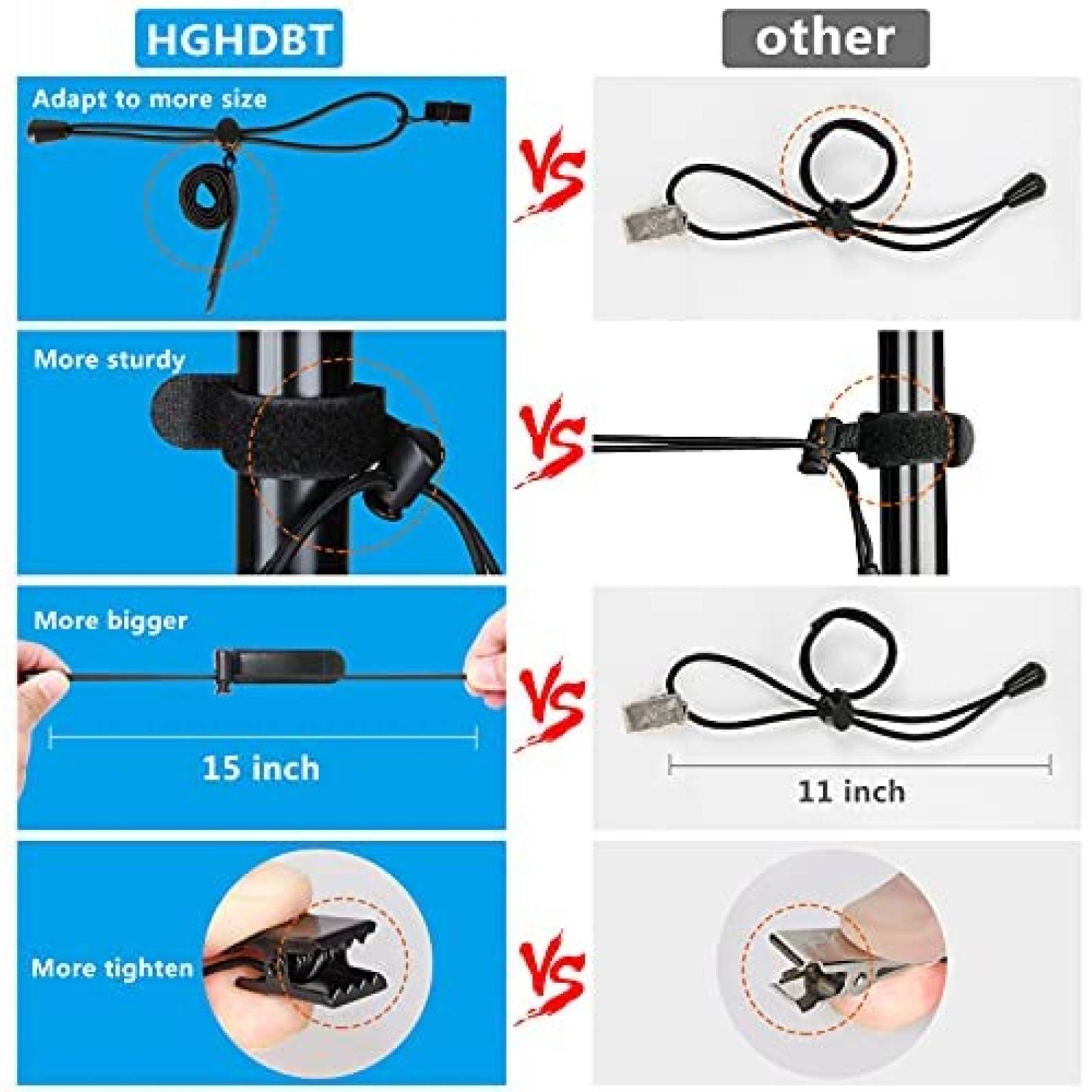 Pack de clips para fondo fotografia HGHDBT x6 -Negro