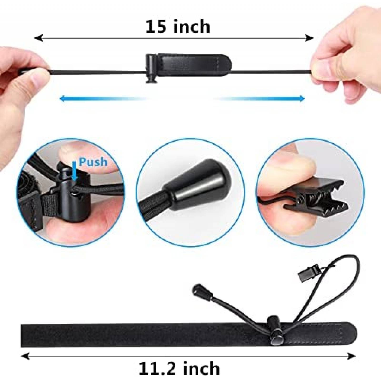 Pack de clips para fondo fotografia HGHDBT x6 -Negro