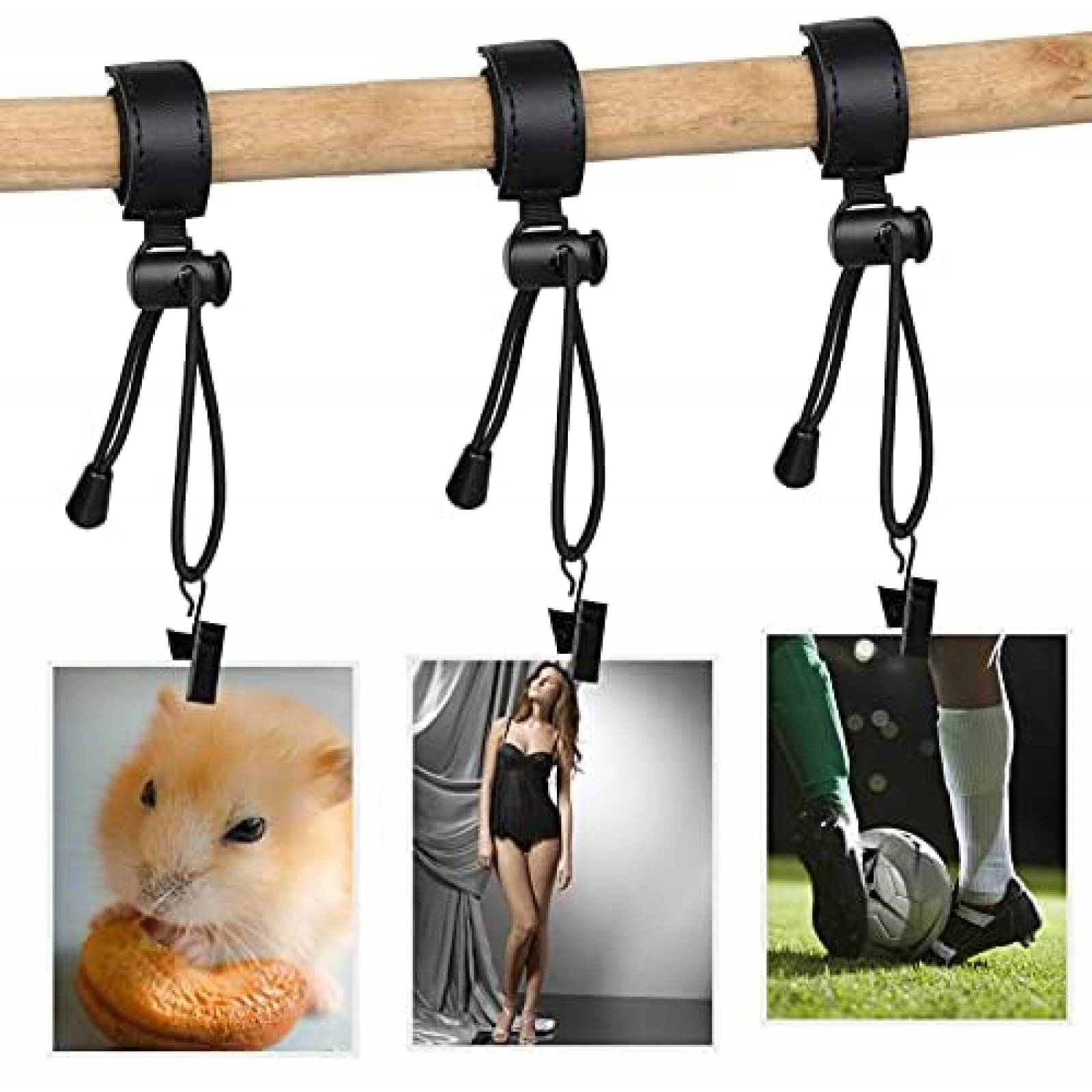 Pack de clips para fondo fotografia HGHDBT x6 -Negro