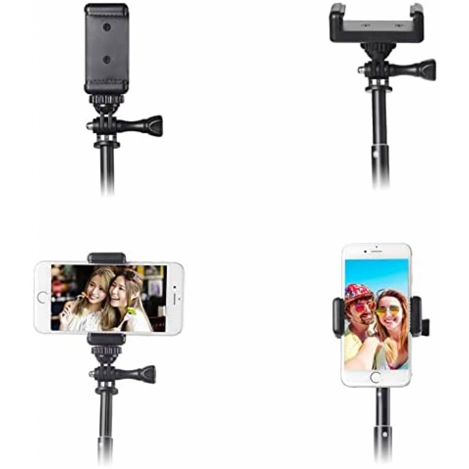 Palo extensible para selfies HSU para GoPro Hero -Negro