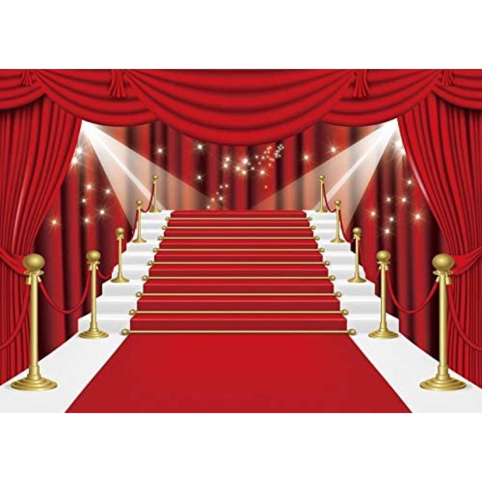 Fondo para fotografia INRUI de 7 x 5 pies de cortina -Rojo