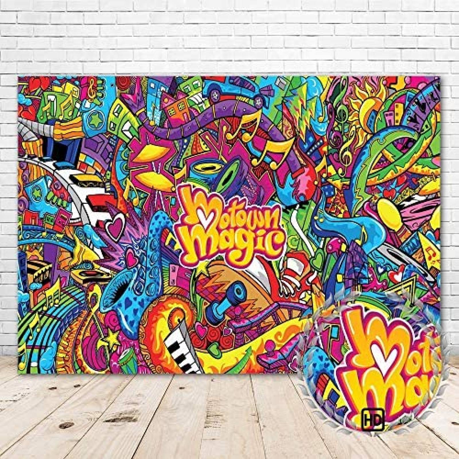 Fondo Fotografico JMING Grafiti Decoracion Fiesta -Amarillo