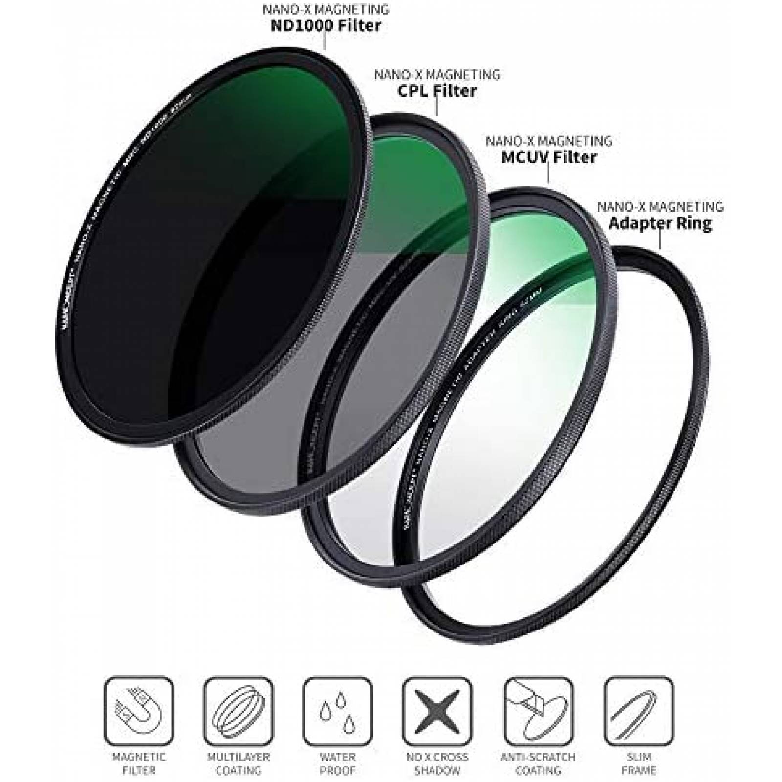 Filtro Camara K&F Concept KF-FT1625 Magnetico Neutral -Negro