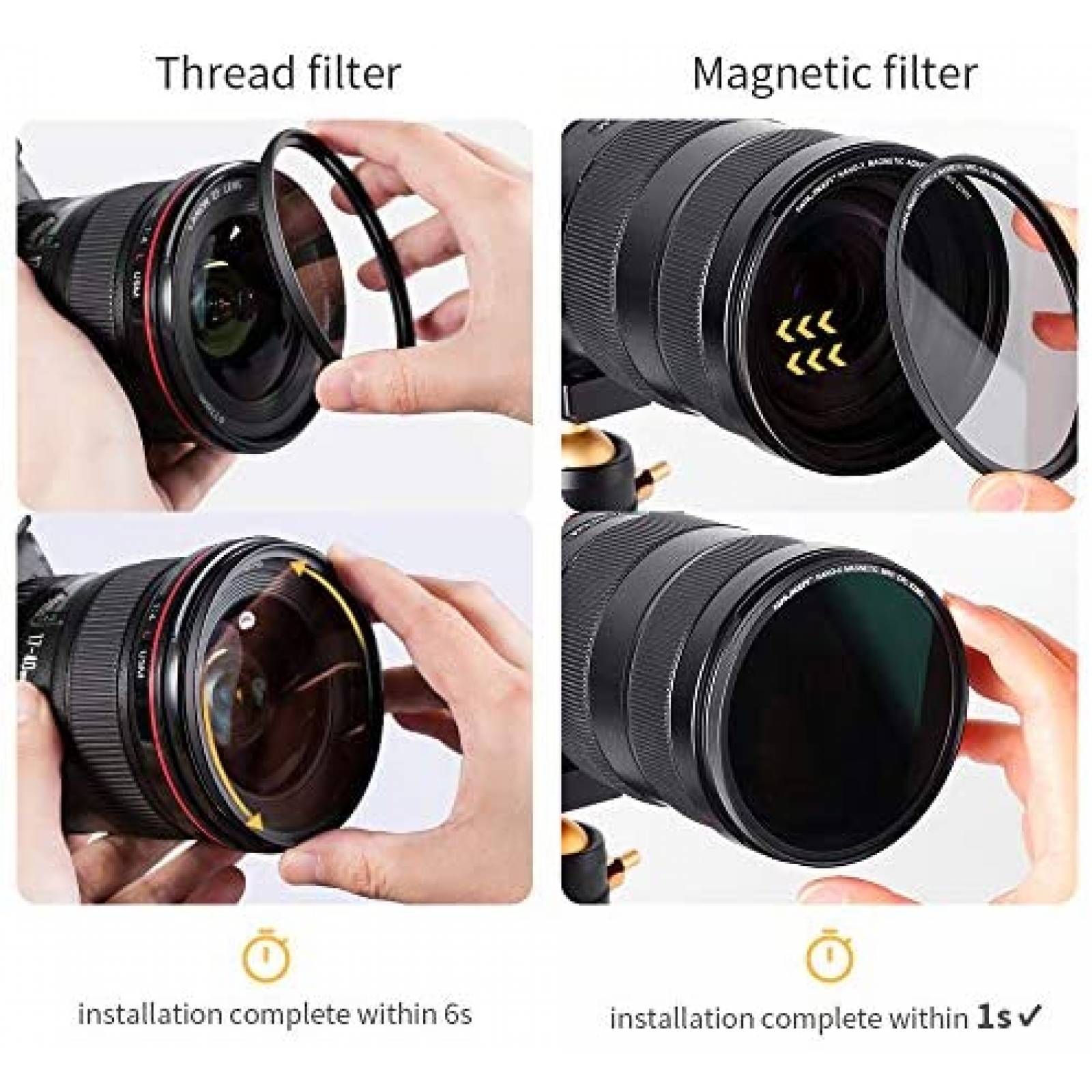 Filtro Camara K&F Concept KF-FT1625 Magnetico Neutral -Negro