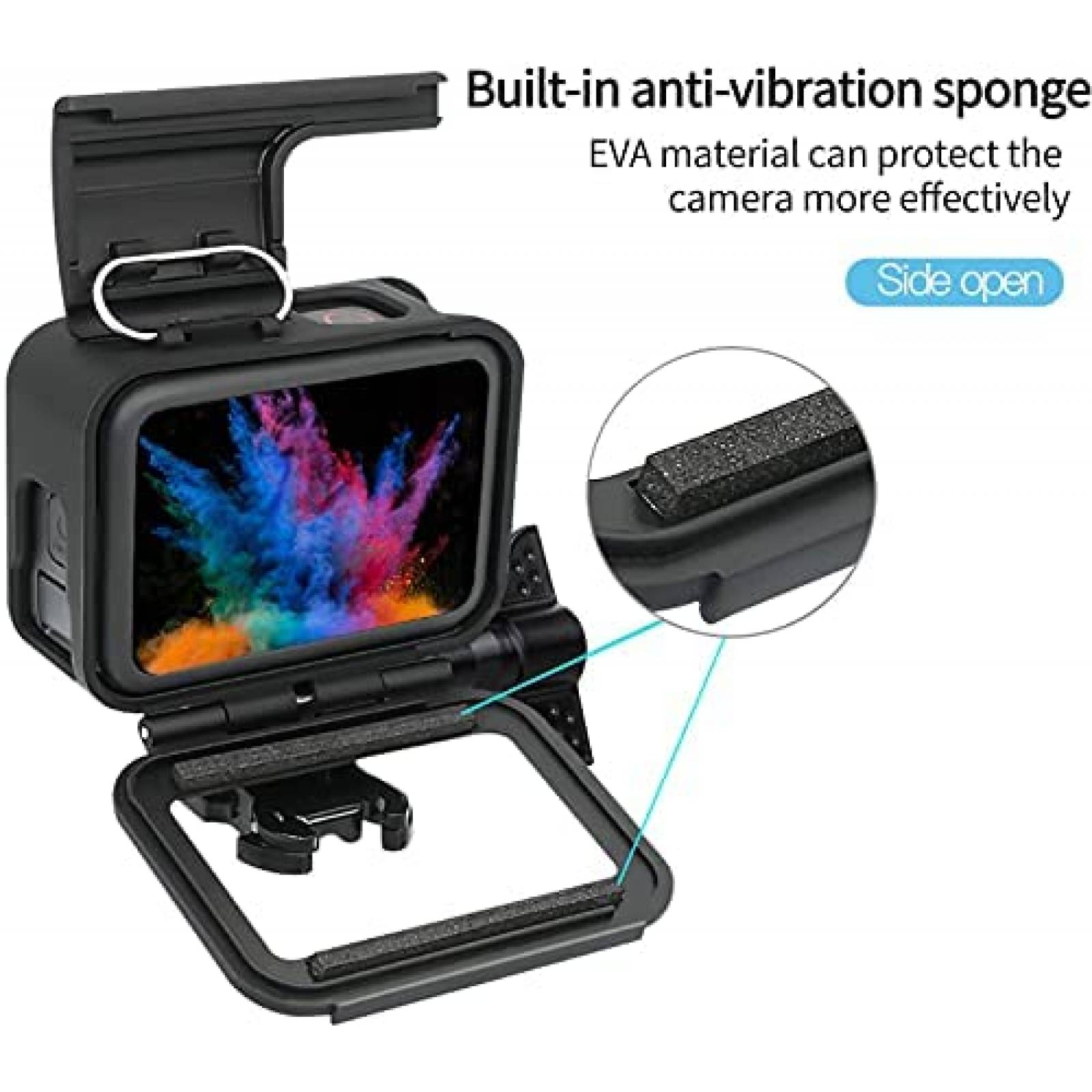 Carcasa Rigida Kourpar para Camara Go Pro Her 9/10 -Negro