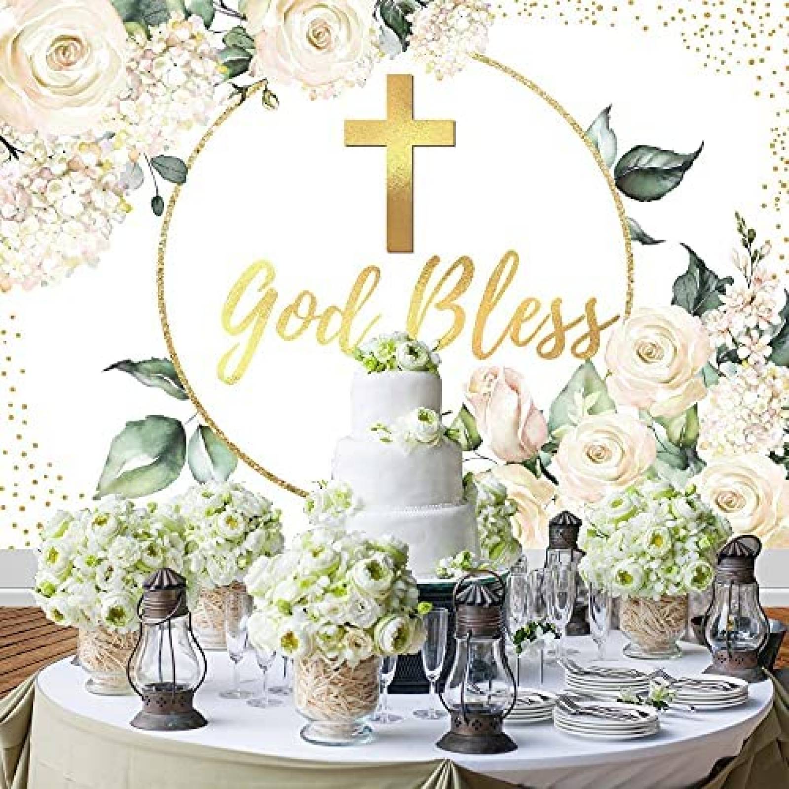 Fondo Fotografia LIVUCEE Primera Comunion Decoracion 7x5pies