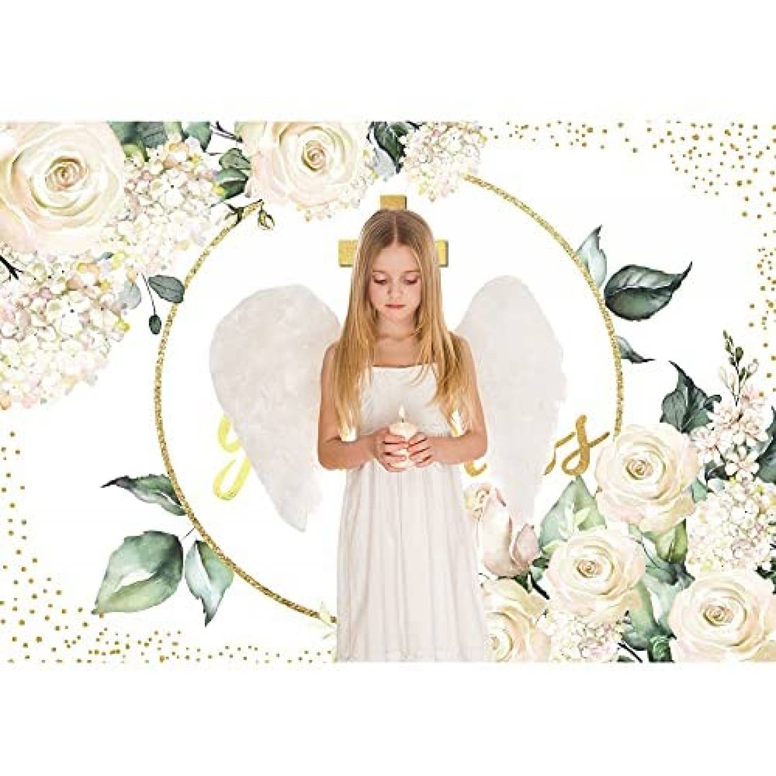 Fondo Fotografia LIVUCEE Primera Comunion Decoracion 7x5pies