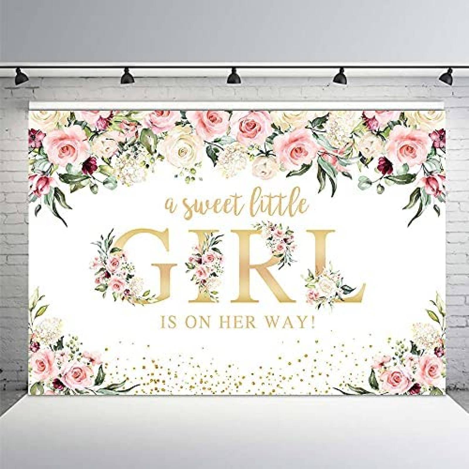 Telon MEHOFOND Girl Baby 7x5 ft Fondo Fotografico -Blanco