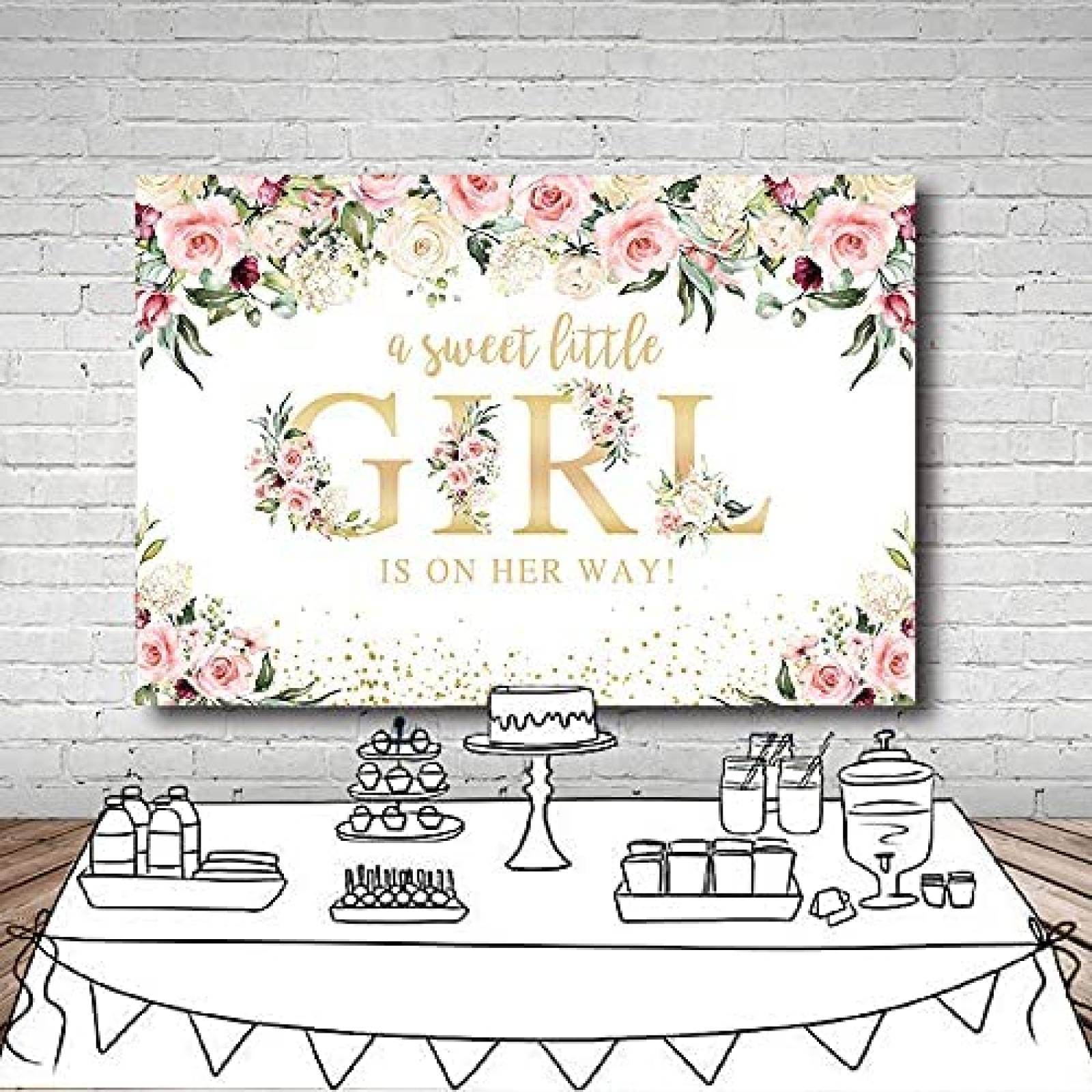 Telon MEHOFOND Girl Baby 7x5 ft Fondo Fotografico -Blanco