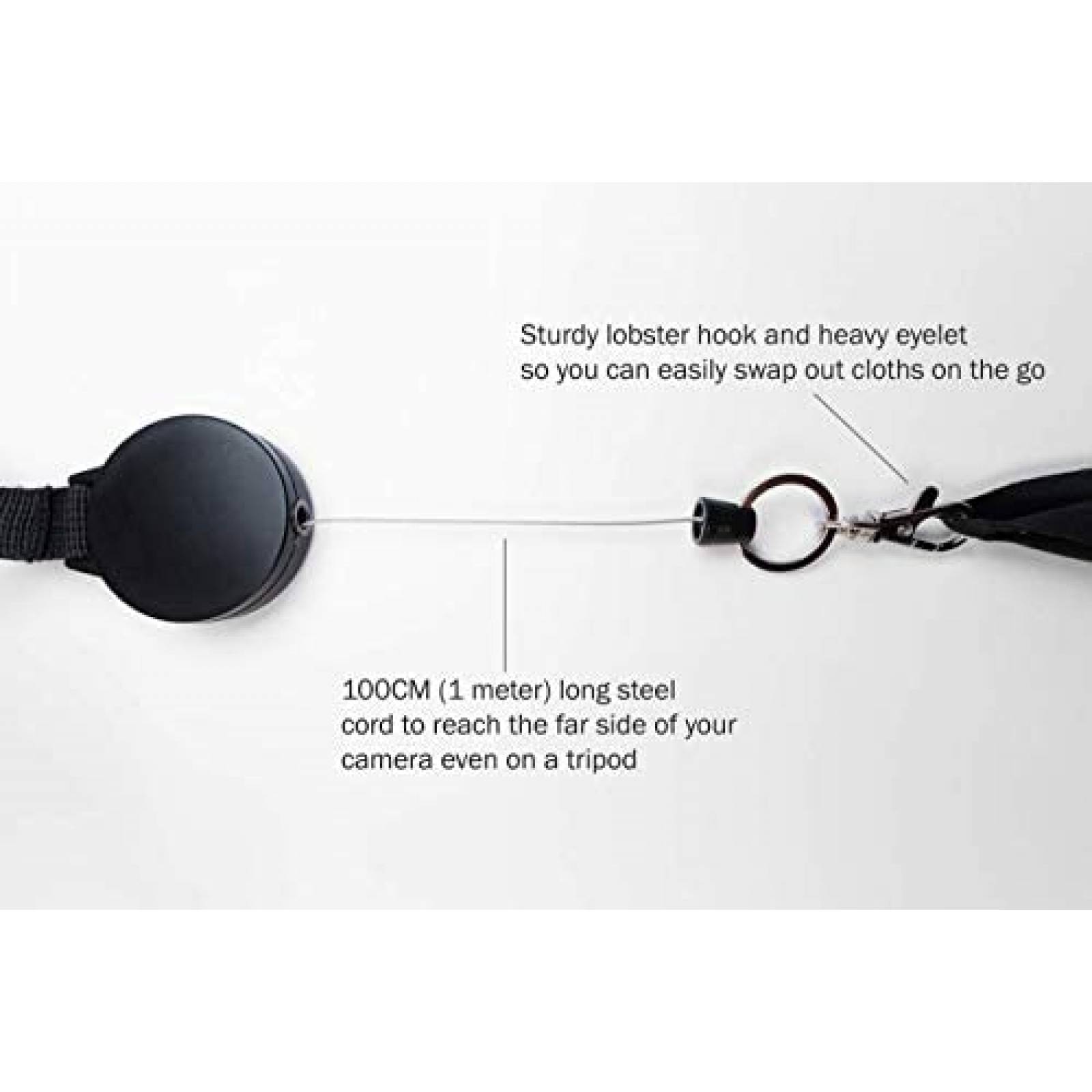 Tela MistDefender para Limpiar Lentes de Camara -Negro