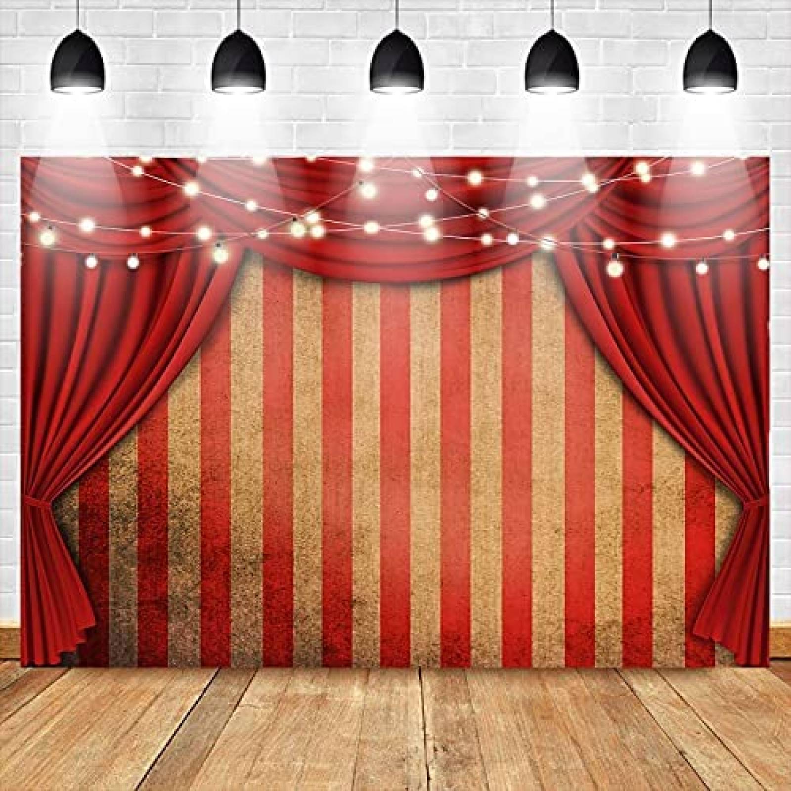 Fondo fotografia Mocsicka Carpa de Circo Carnaval -Rojo