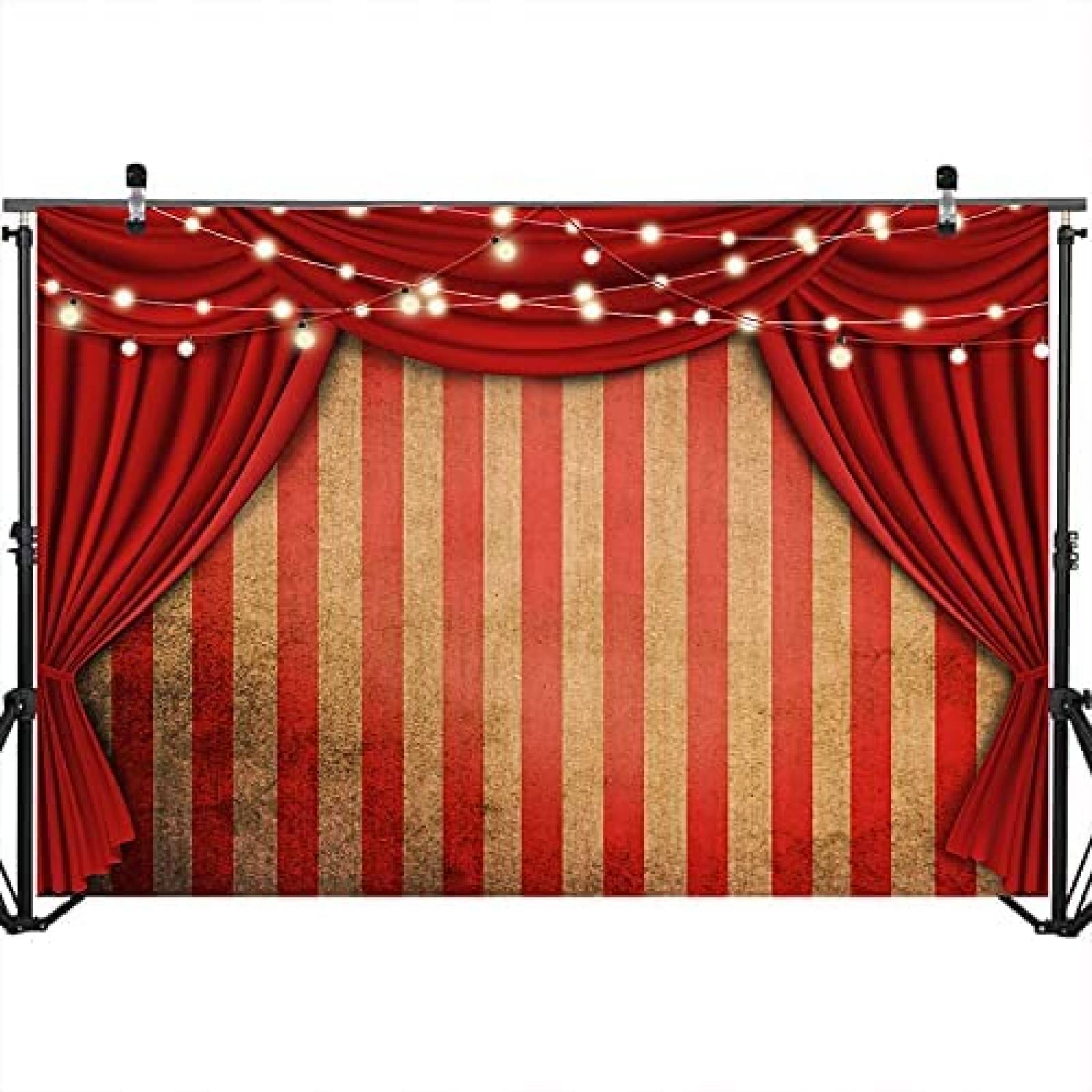 Fondo fotografia Mocsicka Carpa de Circo Carnaval -Rojo