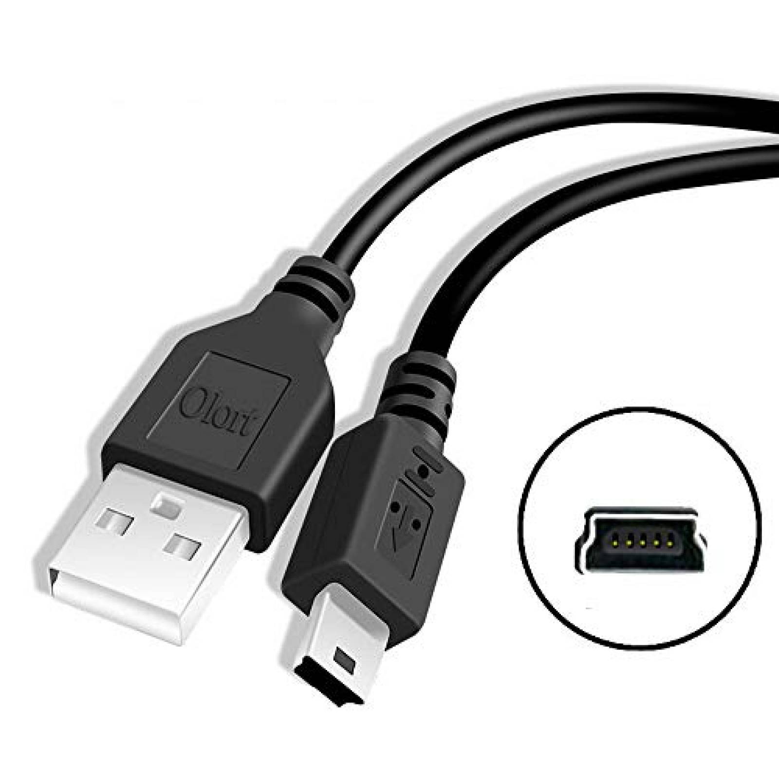 Cable Olort De Carga USB 9.8ft Para Camara Canon -Negro