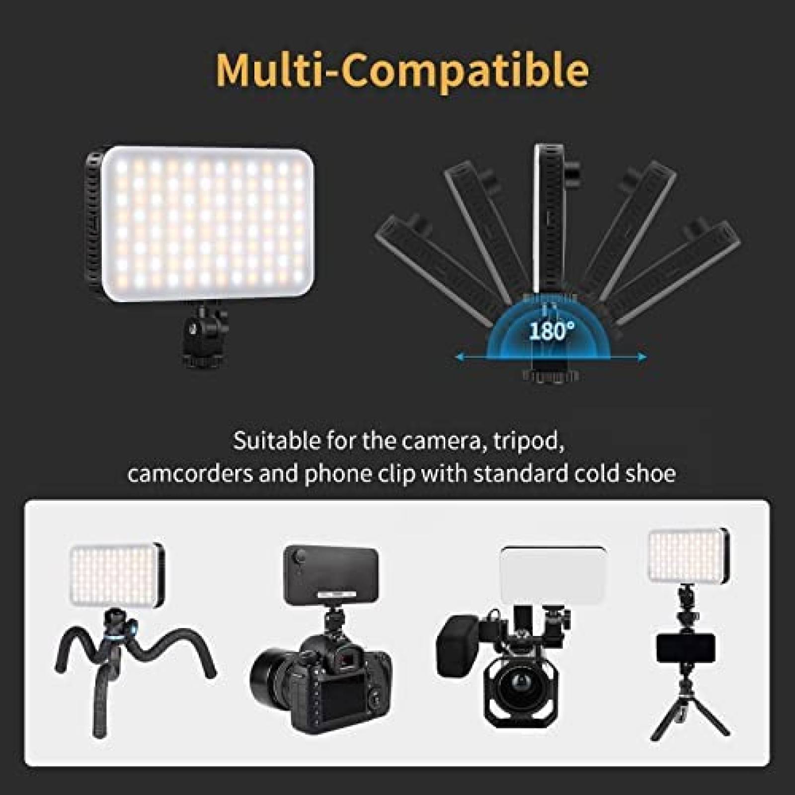 Luz LED ORDRO con Ajuste de Temperatura para Fotografia