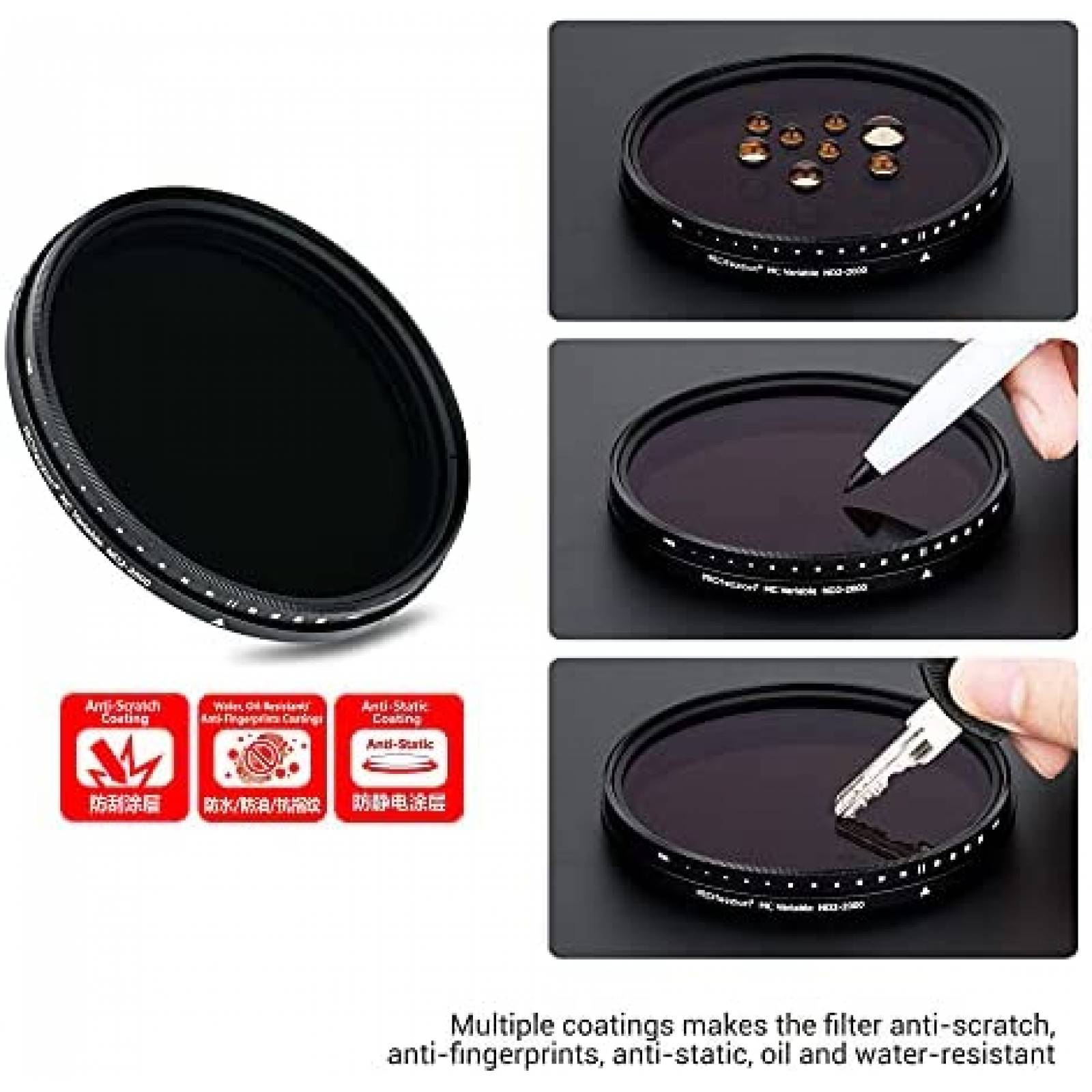 Filtro para canon EOS PROfezzion Variable ND 49MM -Negro