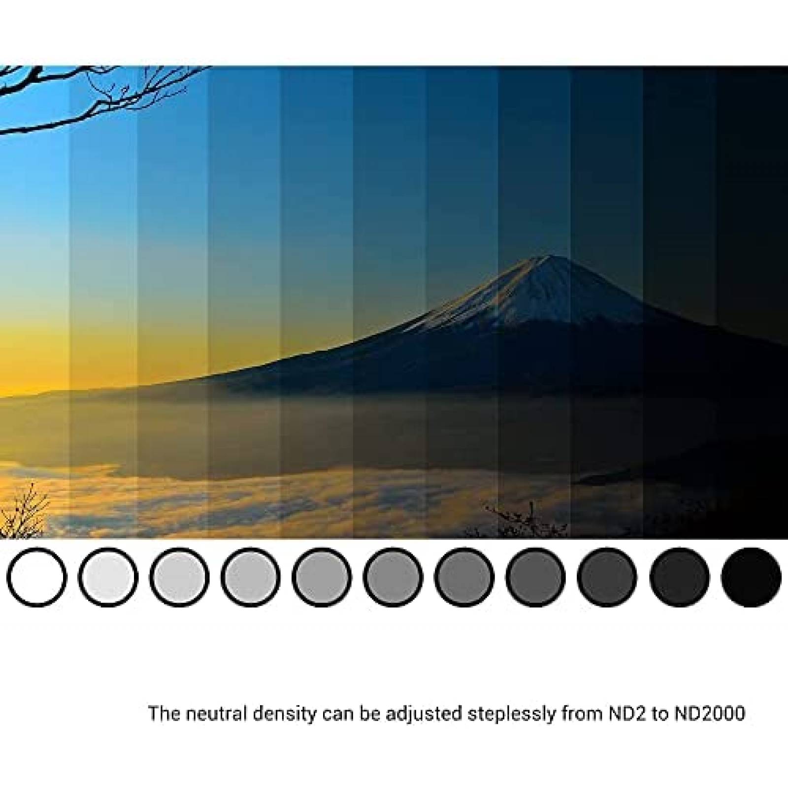 Filtro para canon EOS PROfezzion Variable ND 49MM -Negro