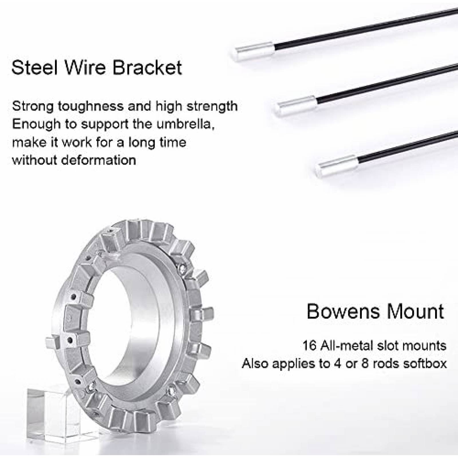 Softbox Selens 48 inch+Bowen Mount Hexagonal parabolico