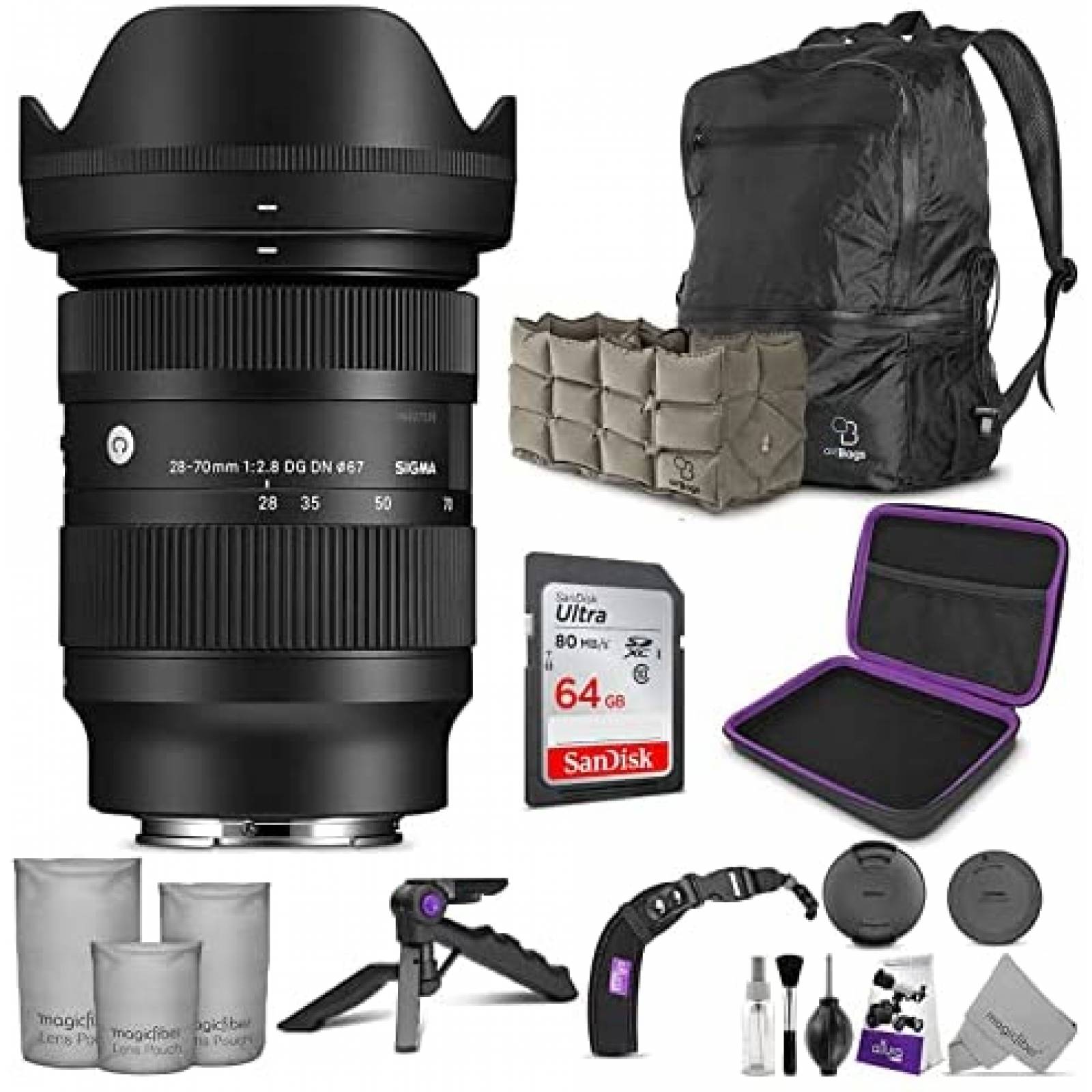 Kit de viaje para camara Sony E Sigma x18 28-70mm -Negro
