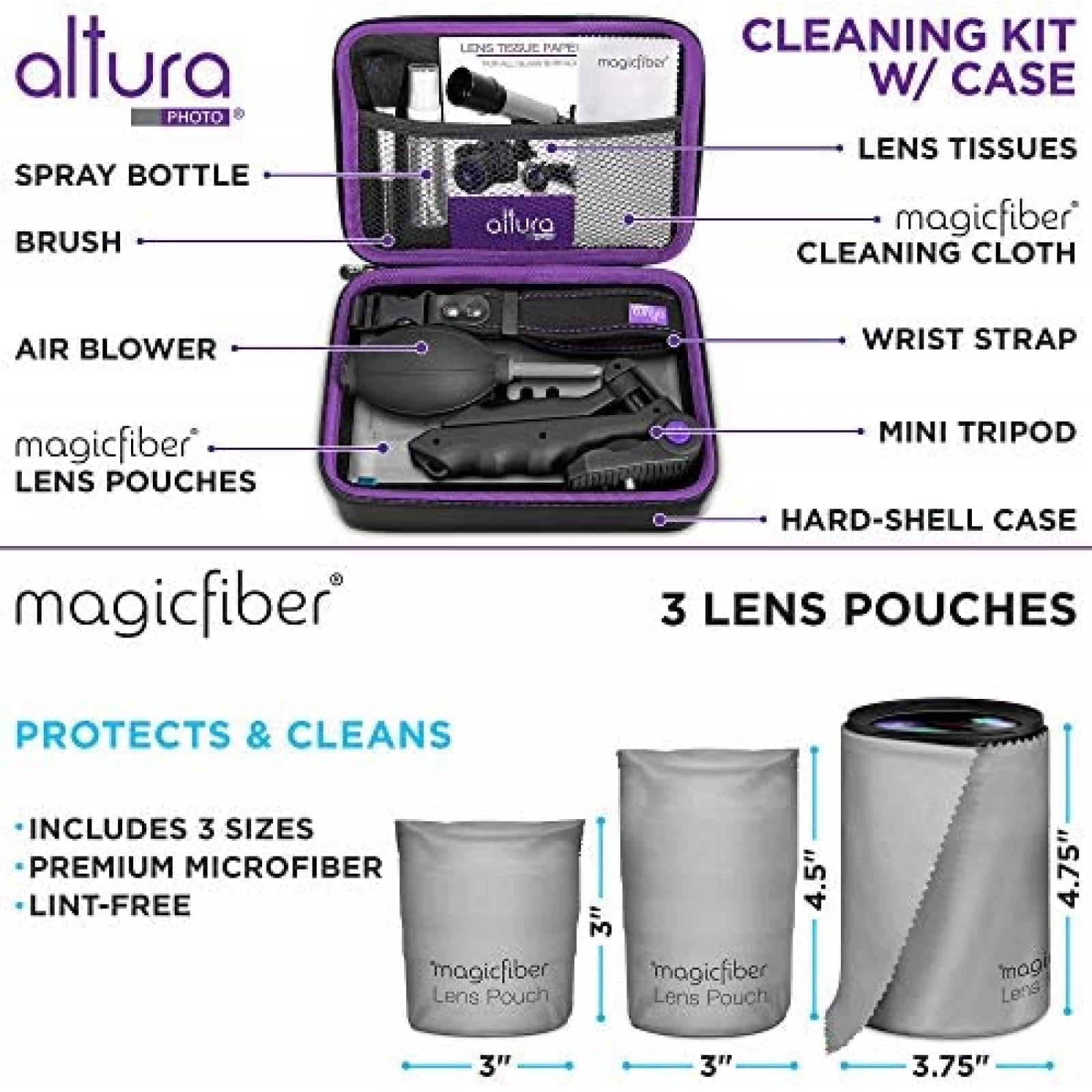 Kit de viaje para camara Sony E Sigma x18 28-70mm -Negro