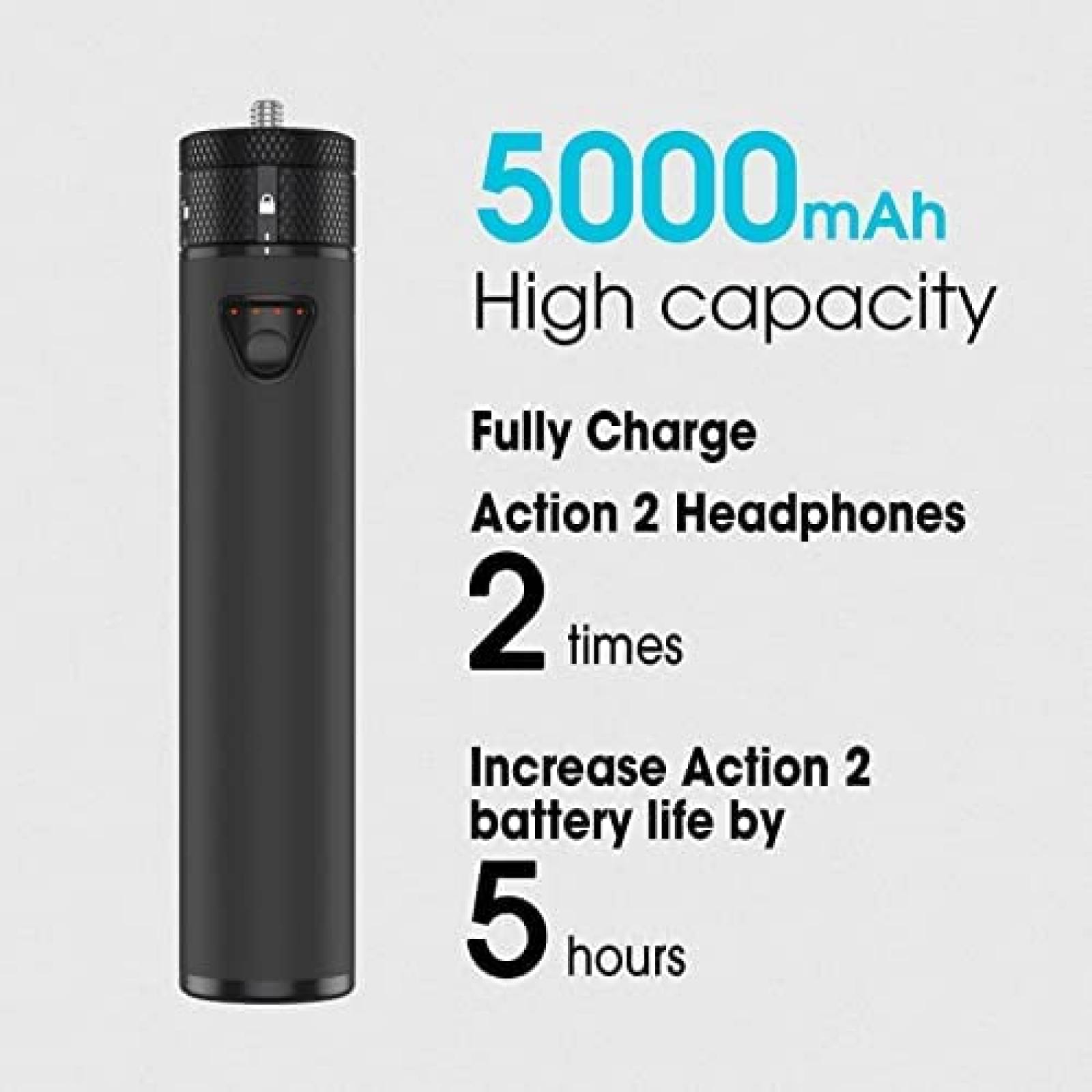 Soporte Cargador Smatree para DJI Osmo Act 2 5000mah -Negro