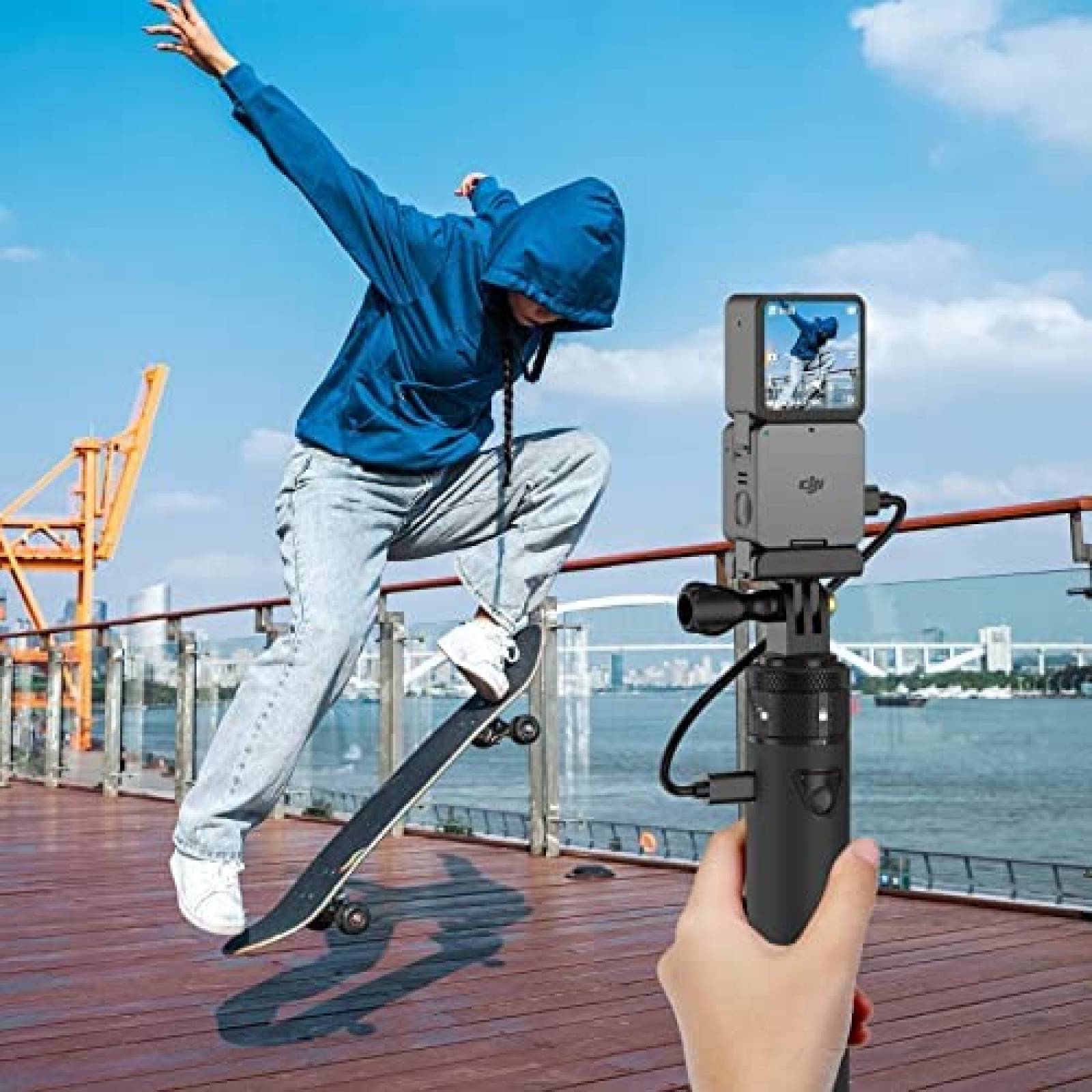 Soporte Cargador Smatree para DJI Osmo Act 2 5000mah -Negro