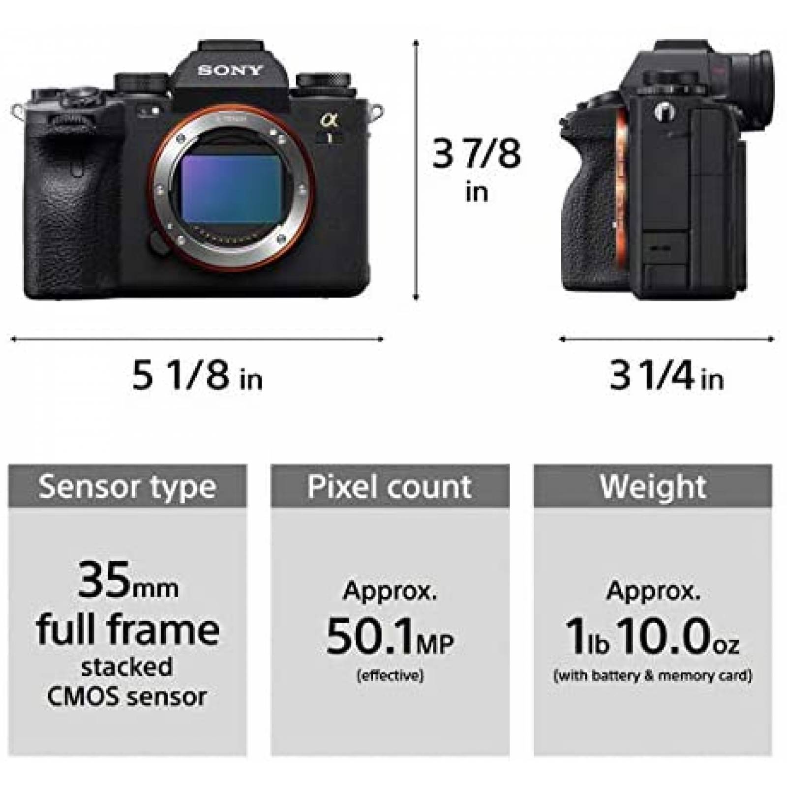 Camara Sony Alpha 1 Full-Frame Profesional 50.1MP 240 fps