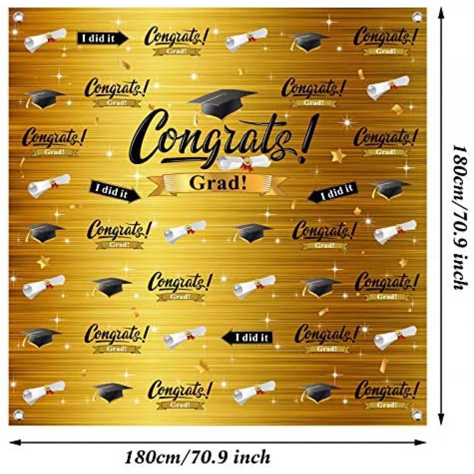 Telon de fondo Sumind de Felicitacion de Graduacion -Azul