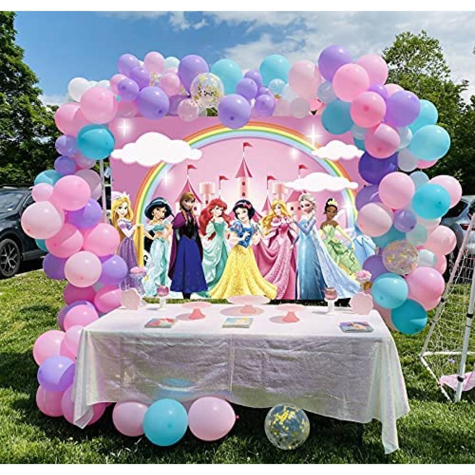 Telon de Fondo TXUE Princesas de Disney 7x5ft de Poliester