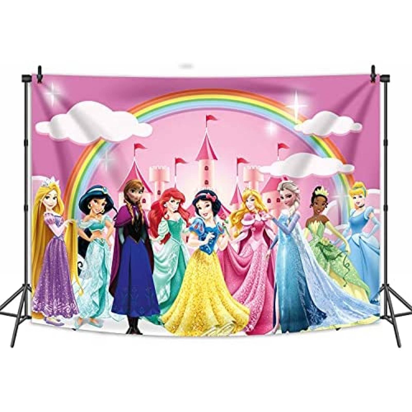 Telon de Fondo TXUE Princesas de Disney 7x5ft de Poliester