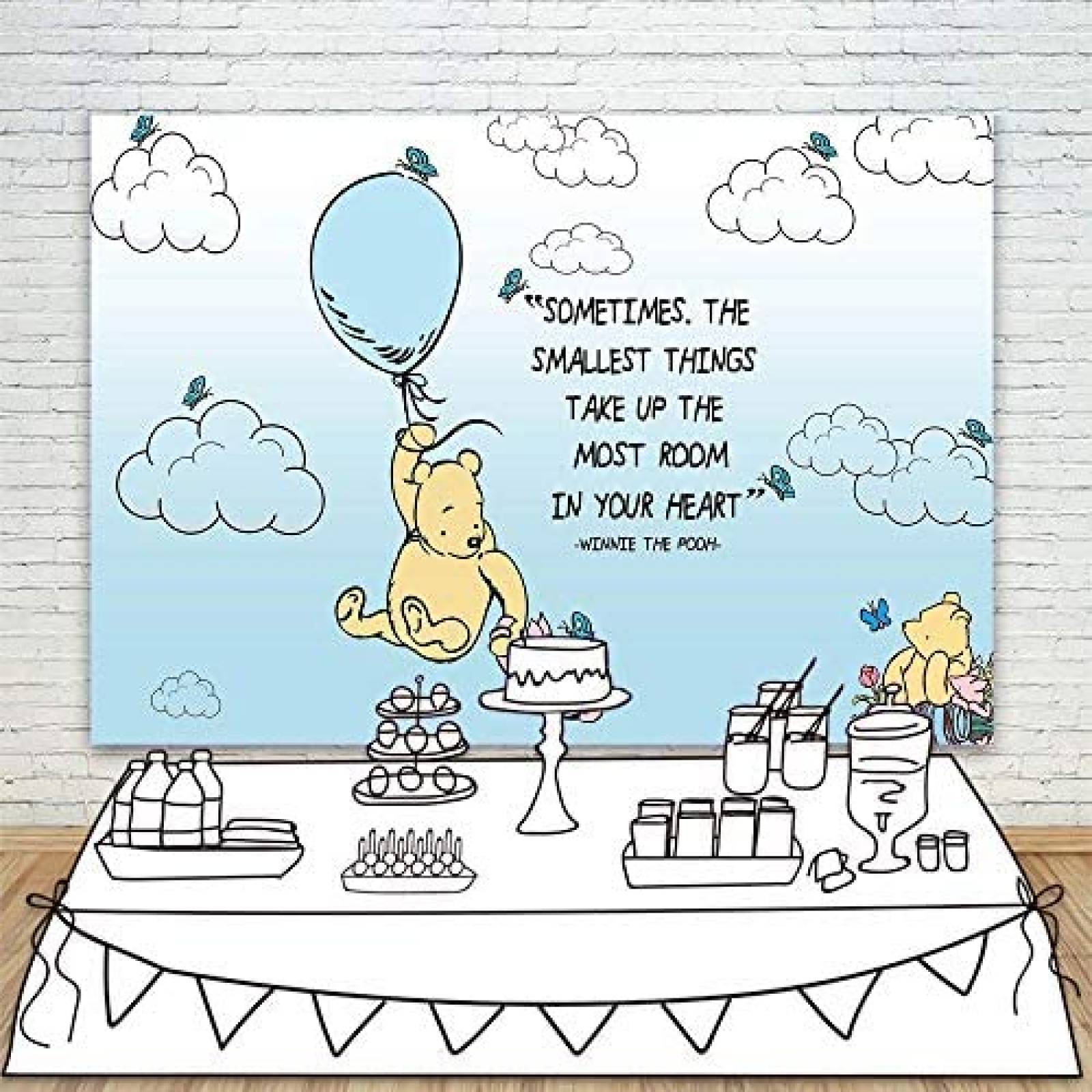 Fondo de Fotografia VV Backdrop de 7x5 Pies -Winnie Pooh