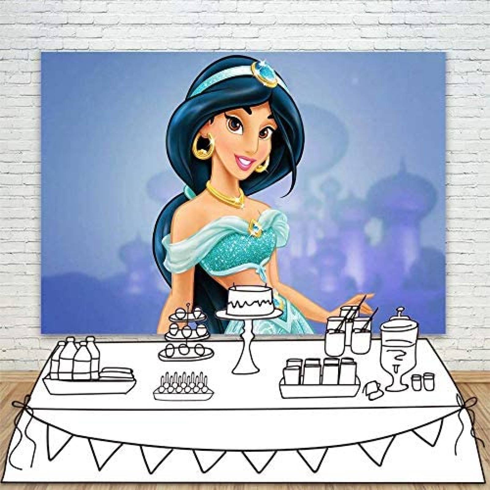 Fondo de Fotografia VV Backdrop 7x5 Pies -Princesa Jasmine