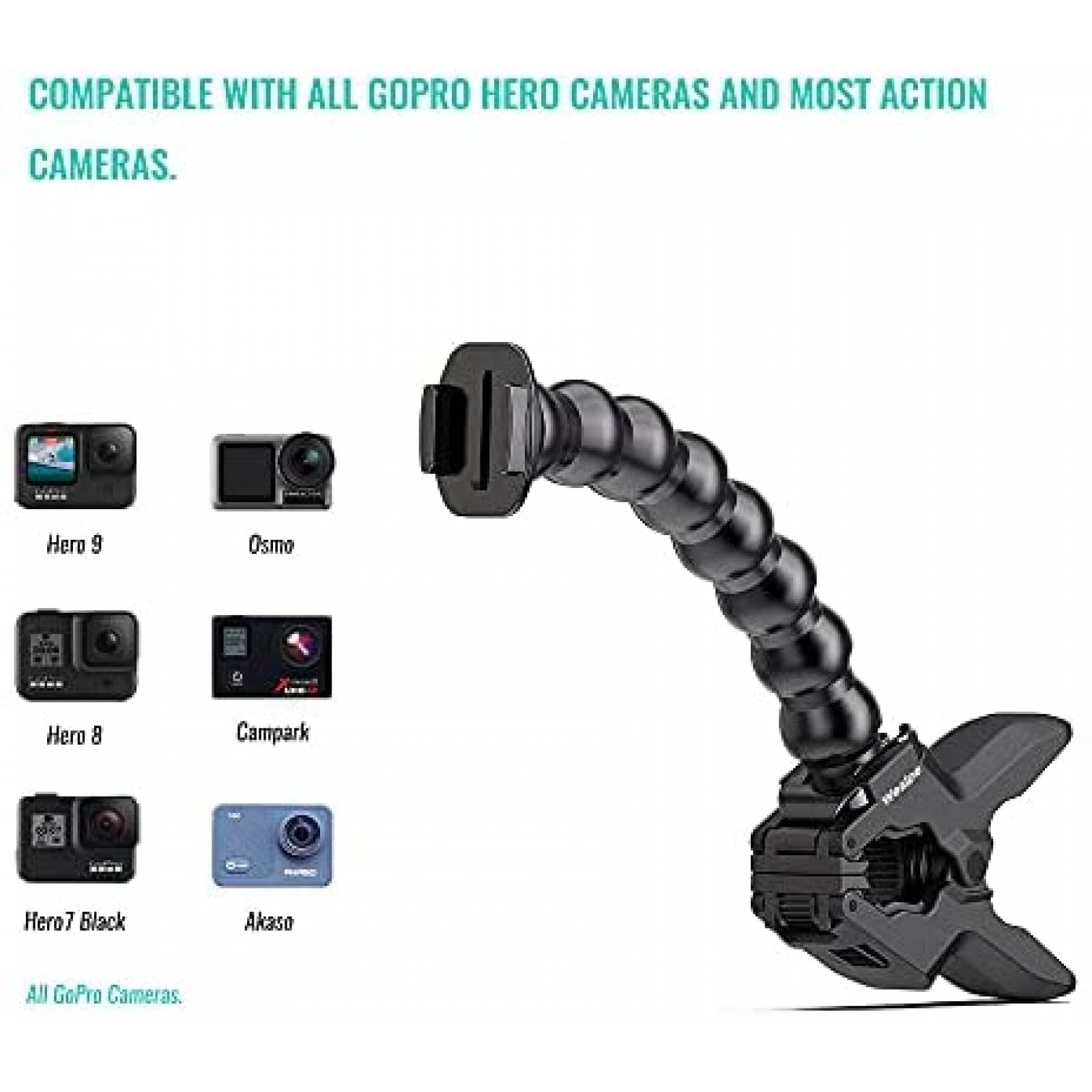 Montura con clip para GoPro Hero Wealpe x2 plastico -Negro
