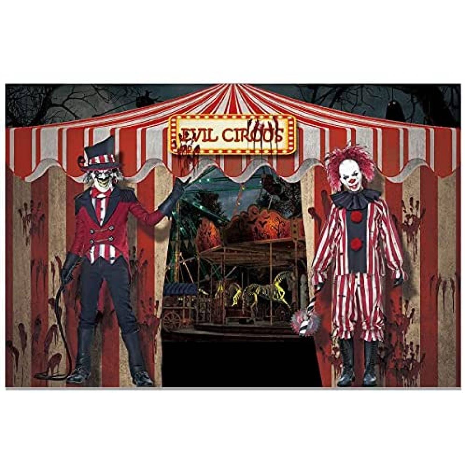 Fondo de Fotografia WILDPARTY de 6x4 Pies -Circo de Terror
