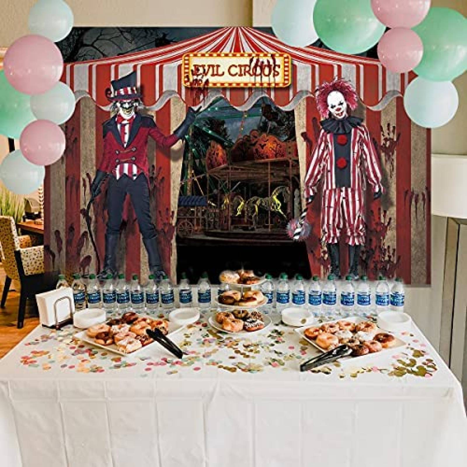 Fondo de Fotografia WILDPARTY de 6x4 Pies -Circo de Terror