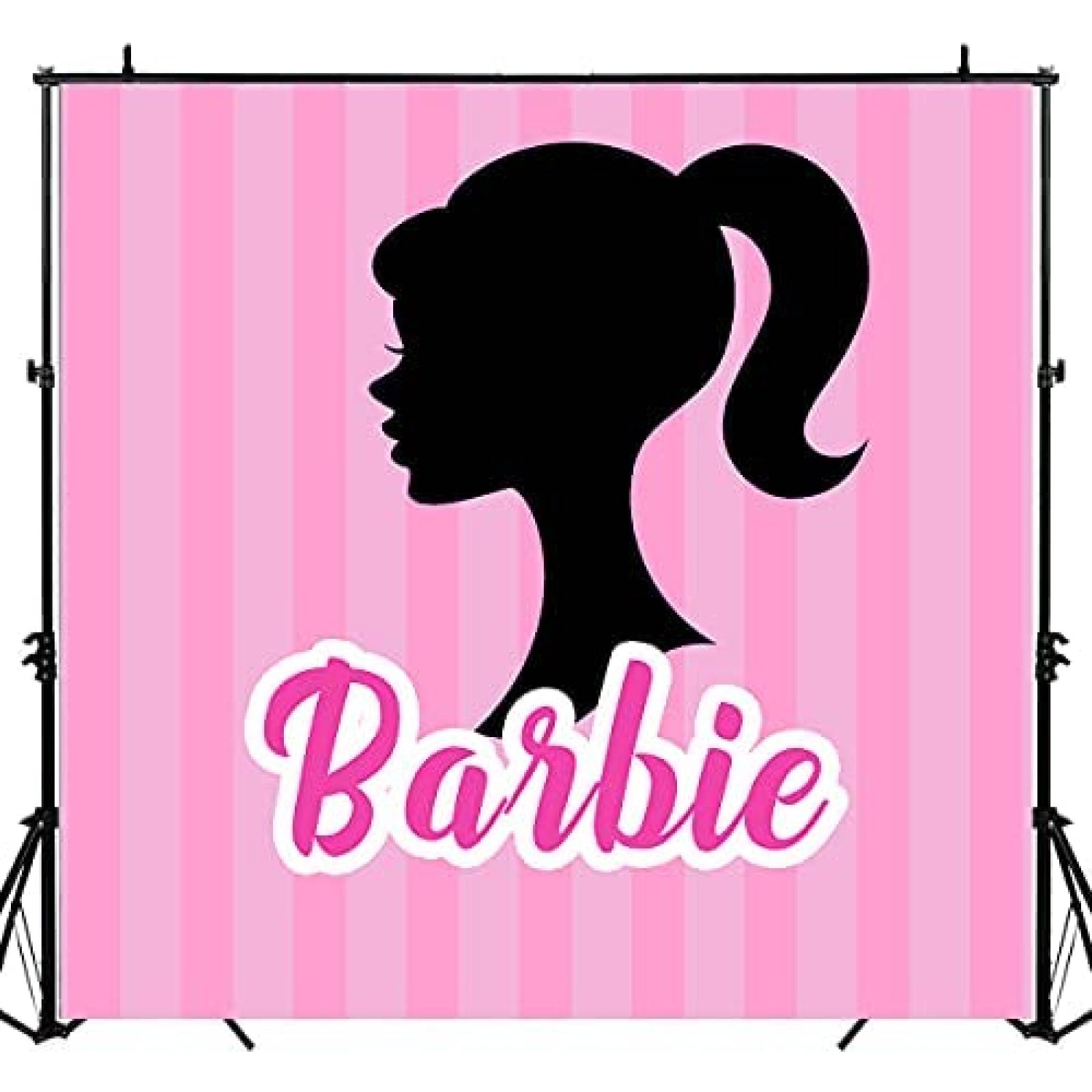 Fondo Fotografia withu Barbie Fiesta de Te Decoracion -Rosa