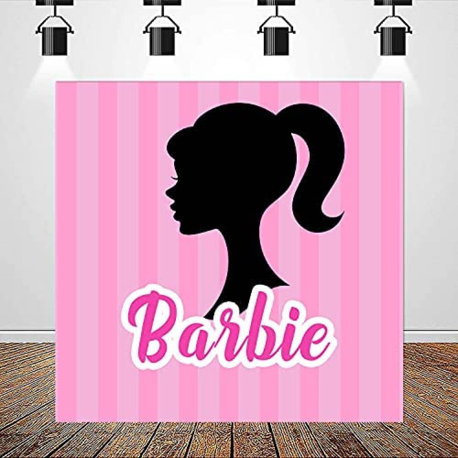 Fondo Fotografia withu Barbie Fiesta de Te Decoracion -Rosa