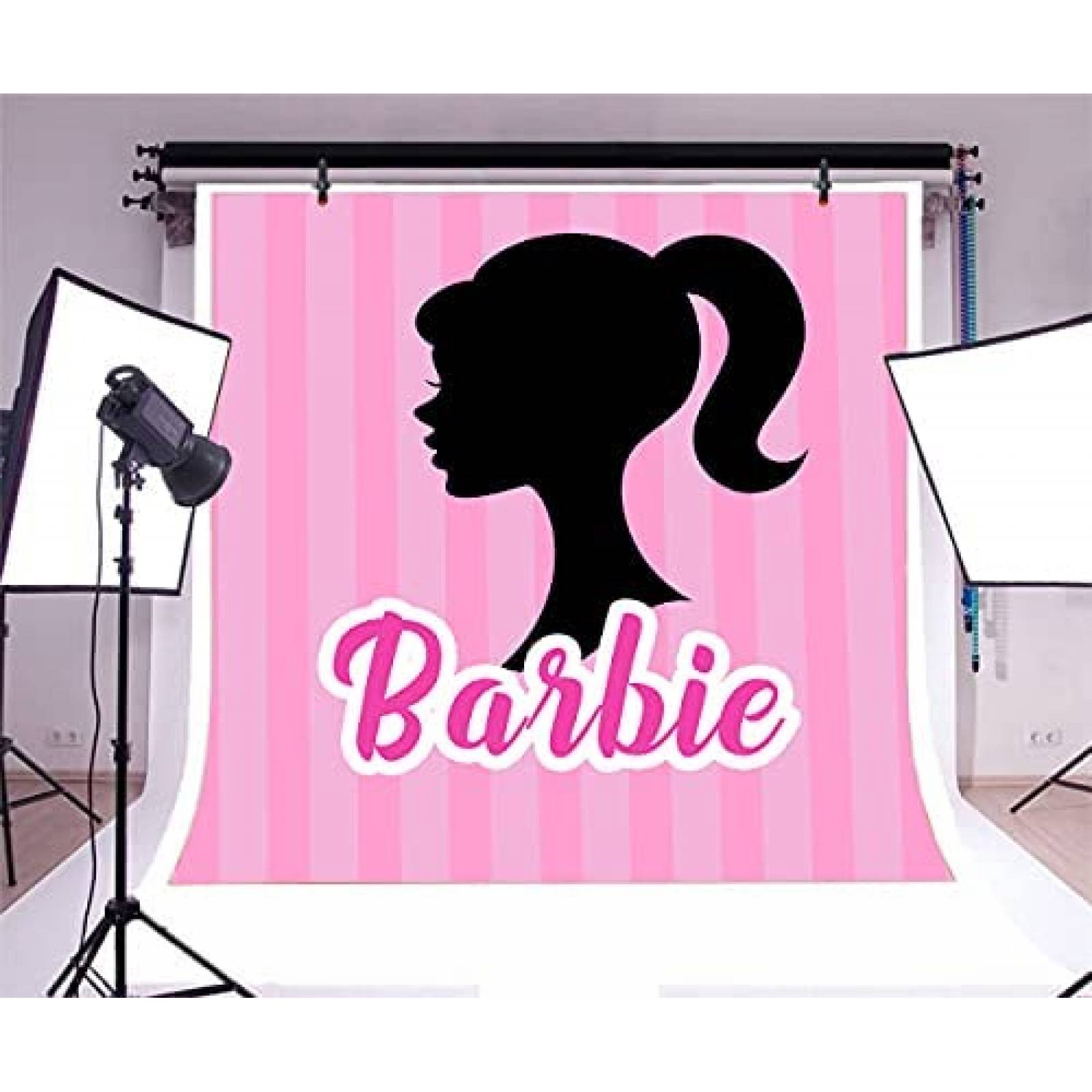 Fondo Fotografia withu Barbie Fiesta de Te Decoracion -Rosa