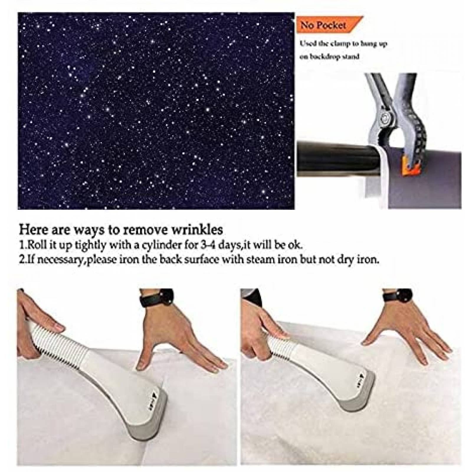 Fondo de Fotografia XLL de 7 x 5 Pies -Cielo Estrellado