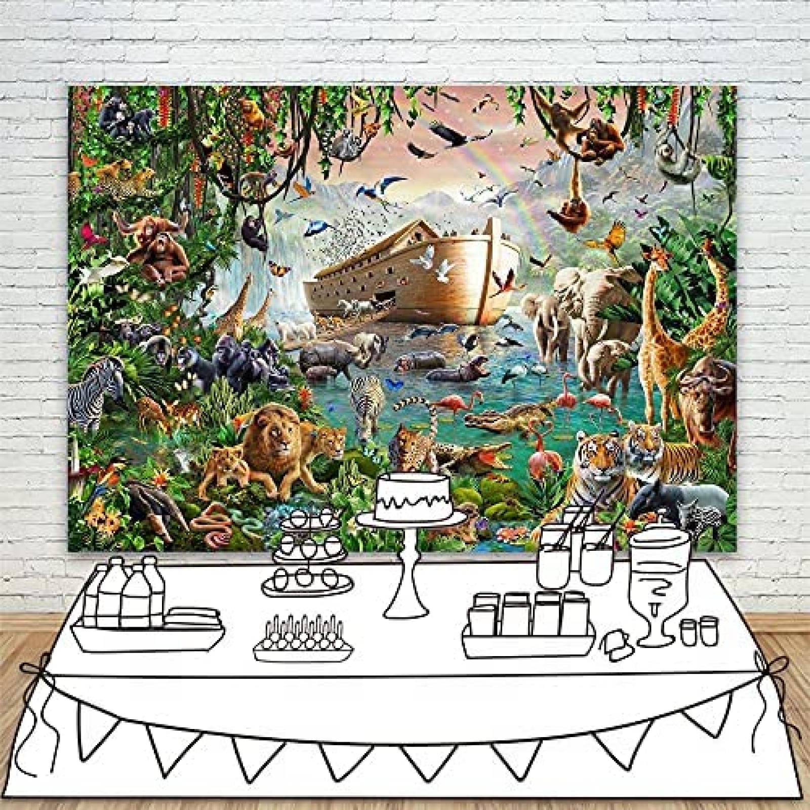 Fondo Fotografia YouRan Arca Noe Decoracion Cumpleaos