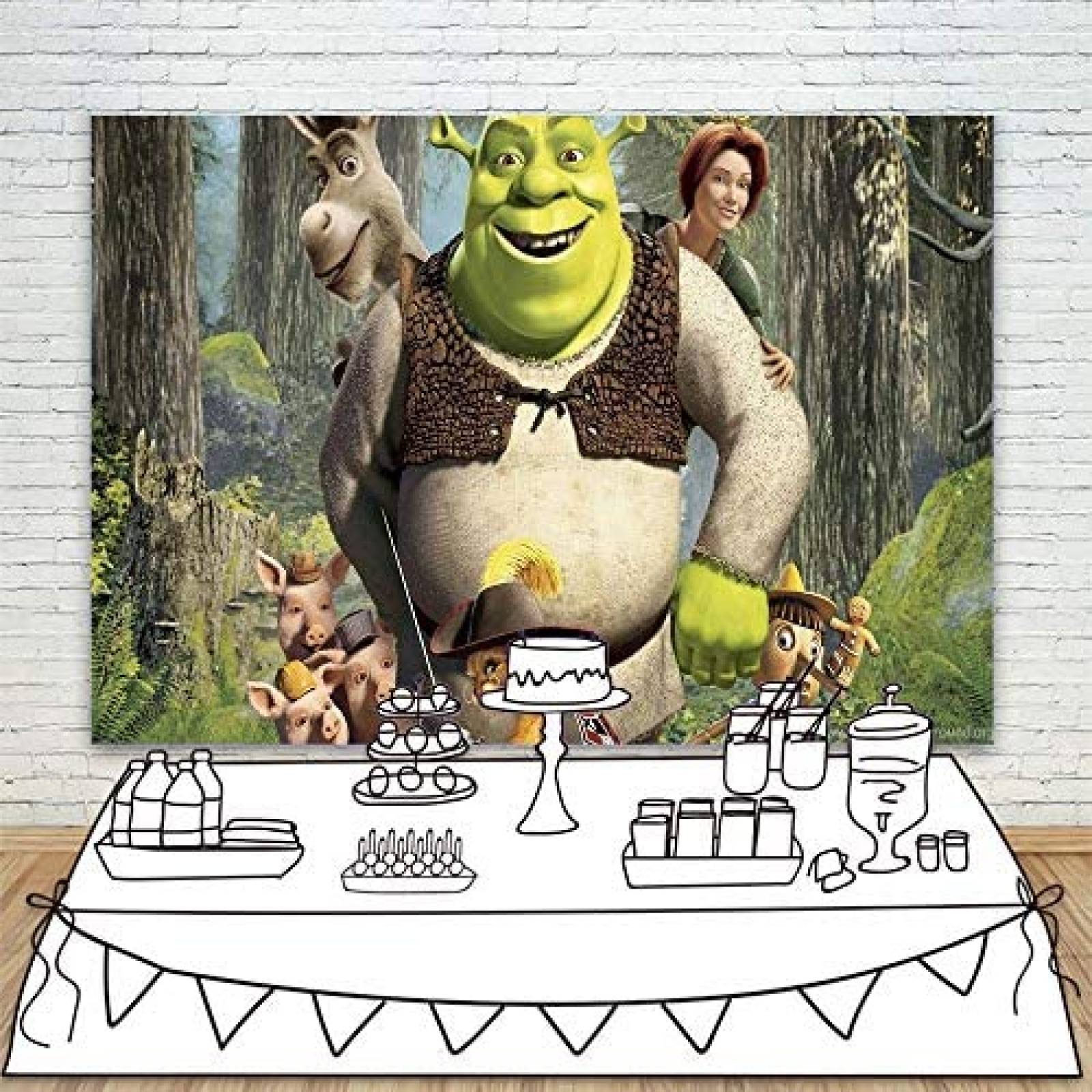 Fondo Fotografico YouRan Shrek HD Jungla Decoracion -Verde
