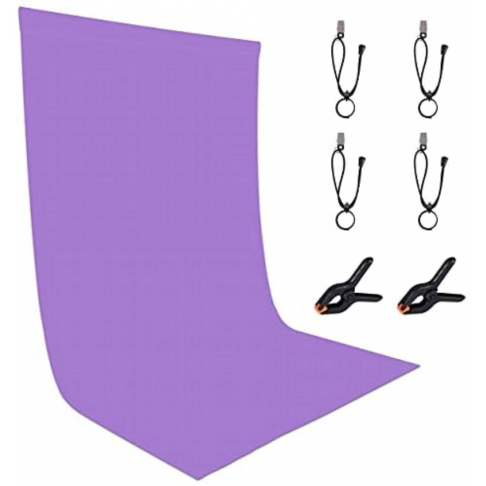 Telon Zdada Fondo Fotografico 5 x 8 ft + Clips -Morado