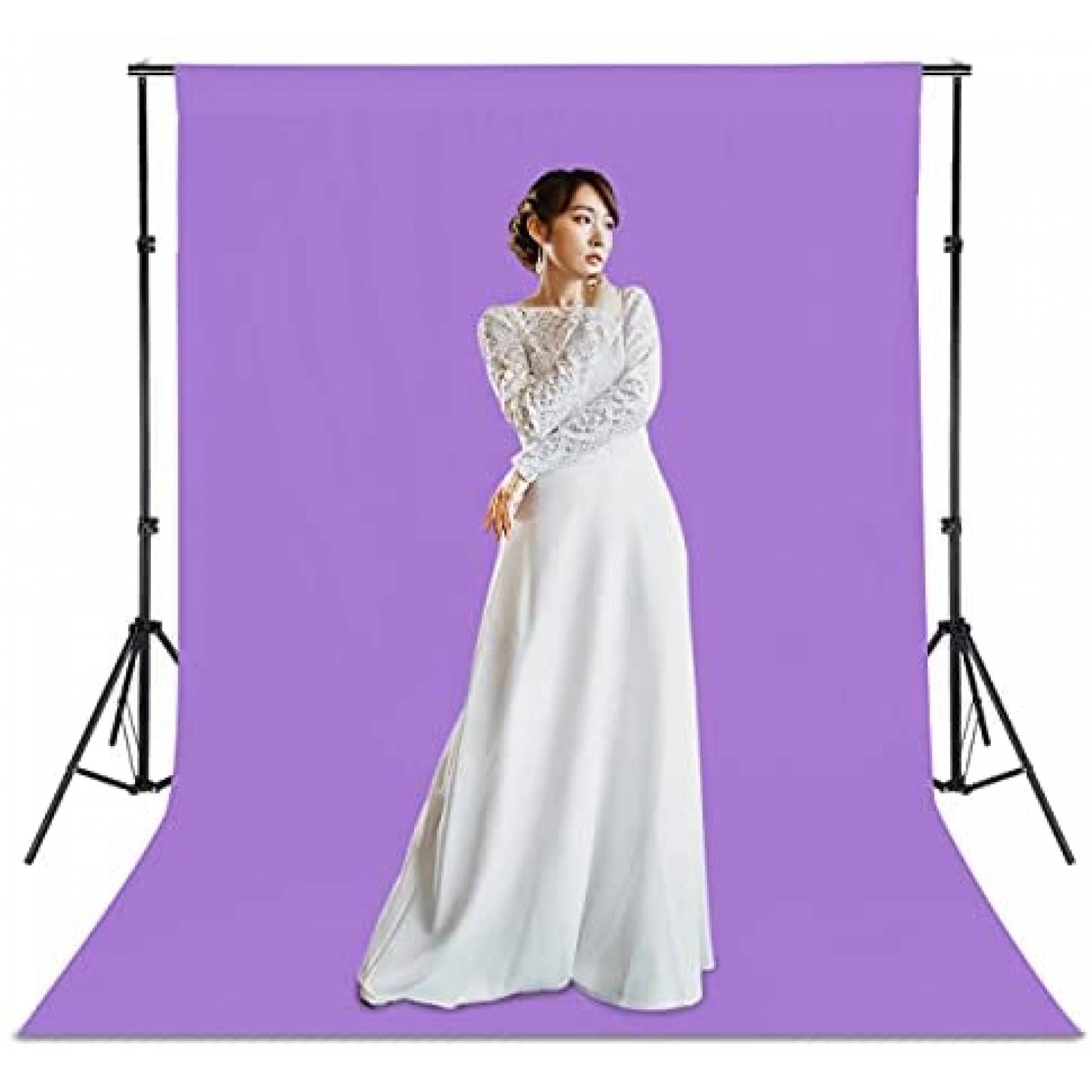 Telon Zdada Fondo Fotografico 5 x 8 ft + Clips -Morado