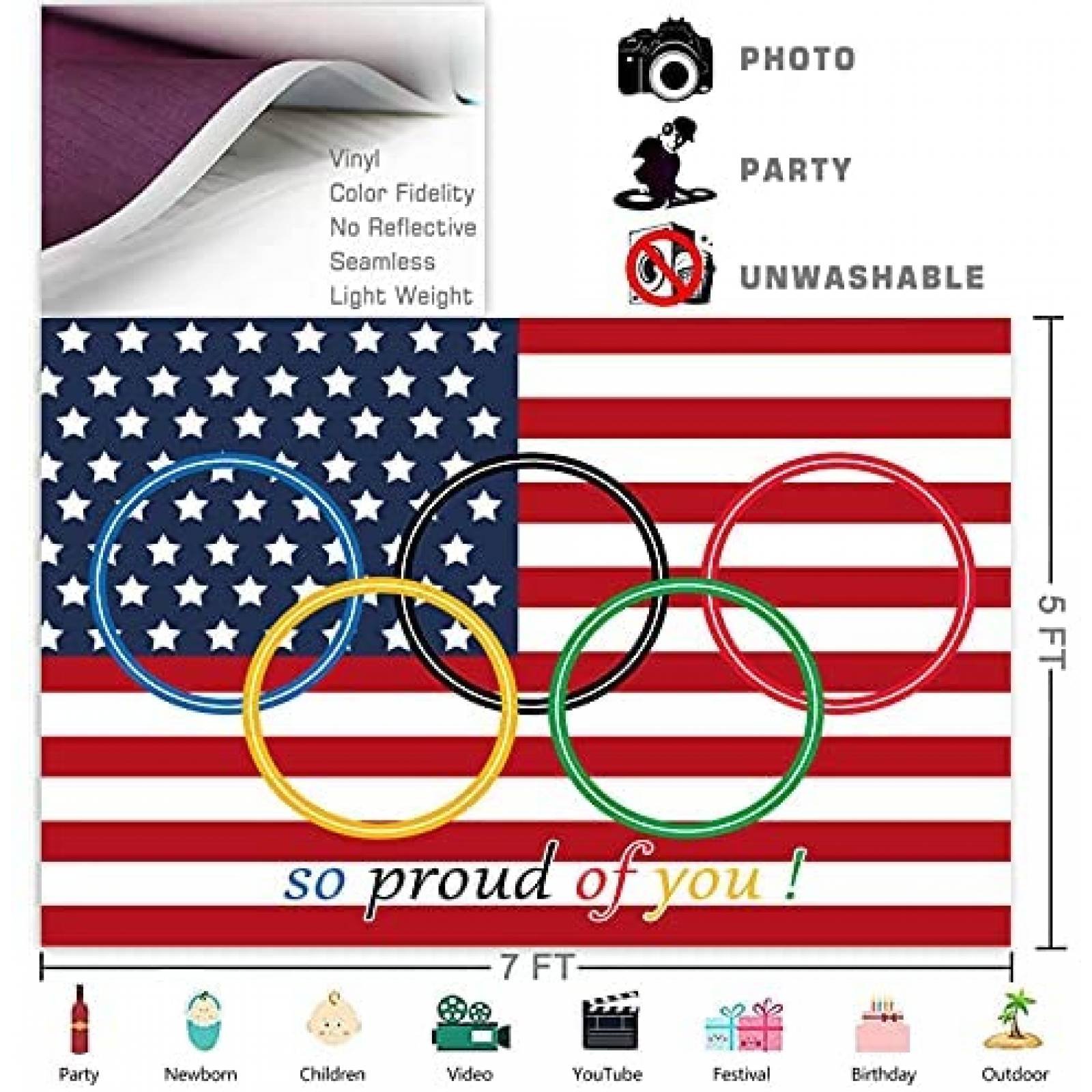Fondo Fotografia zyckTech Bandera Olimpiadas USA Decoracion