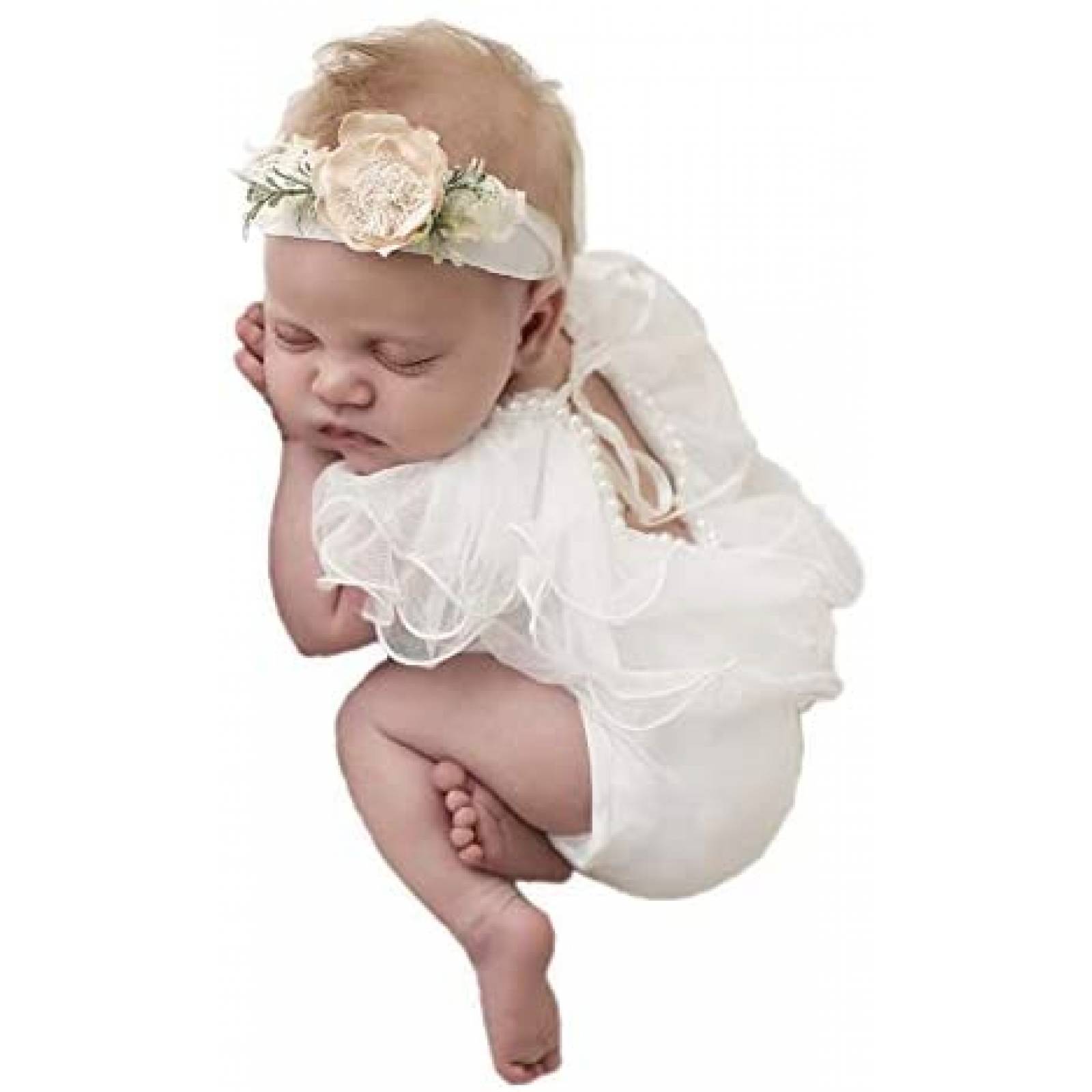 Ropa para Bebe AIFOTO para Sesion de Fotografia -Blanco