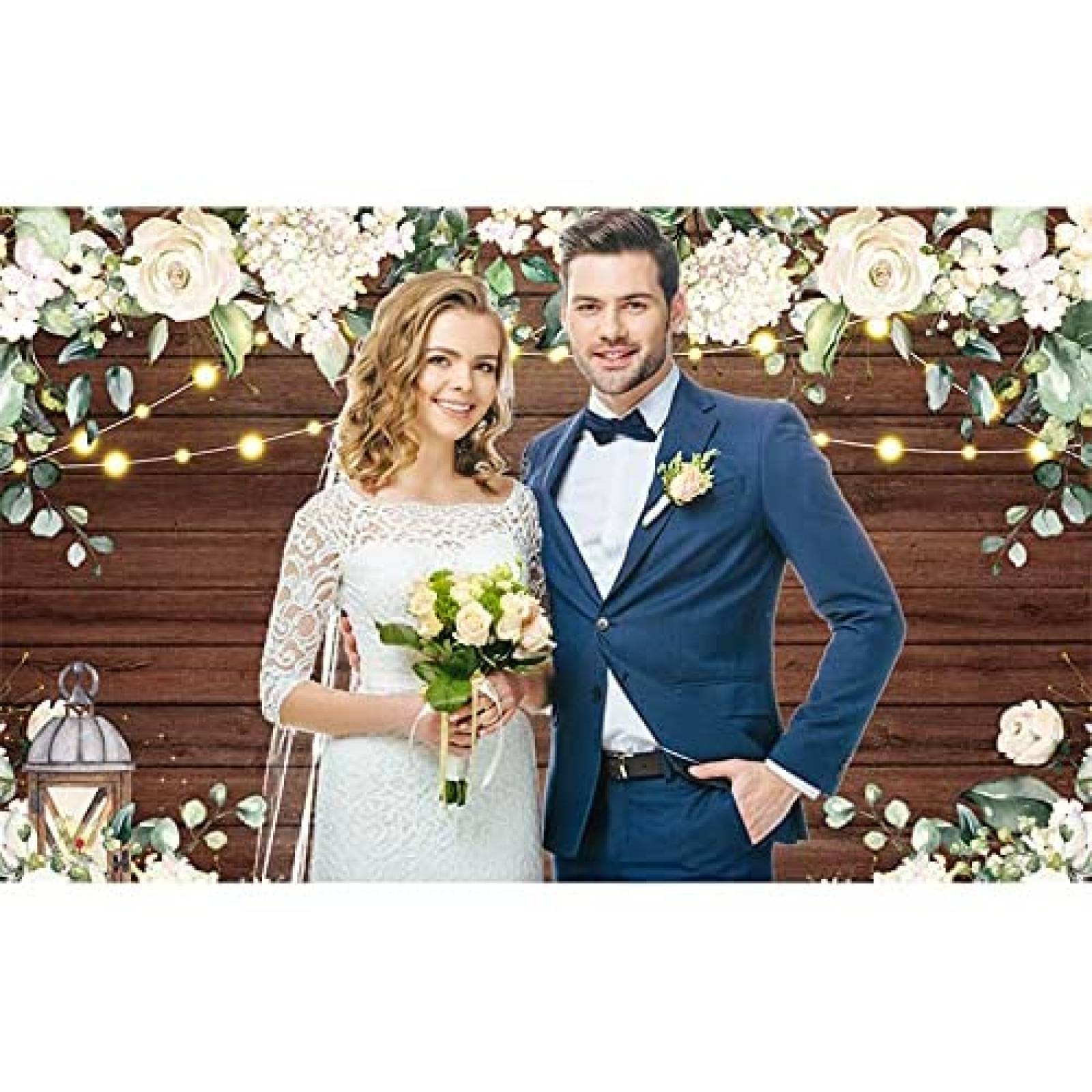 Fondo de fotografia Allenjoy de 7'x5' de madera rustico