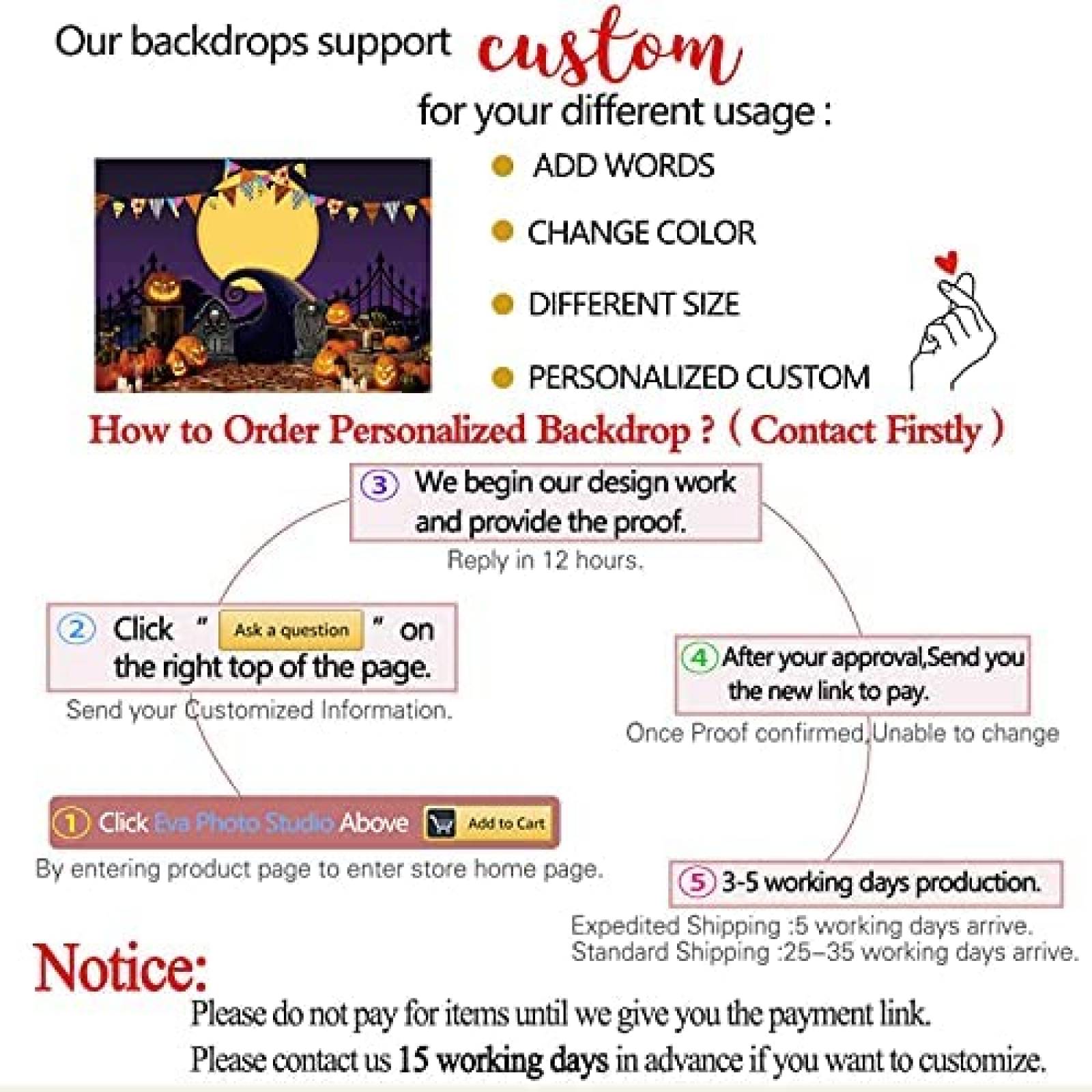 Telon de fondo Allenjoy 7 x 5 pies de Halloween -Morado