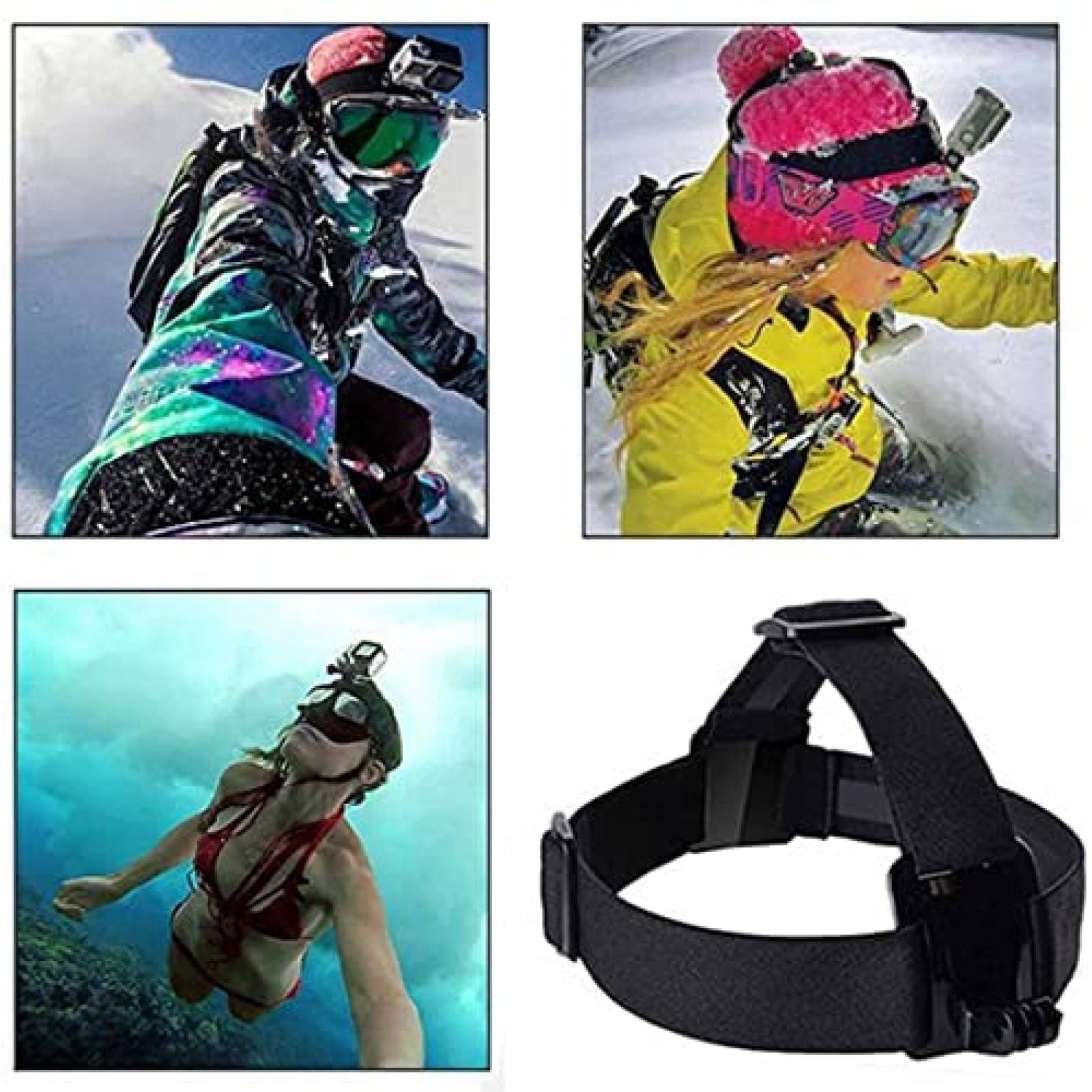 Kit de montaje para correa AngelReally para cabeza -Negro