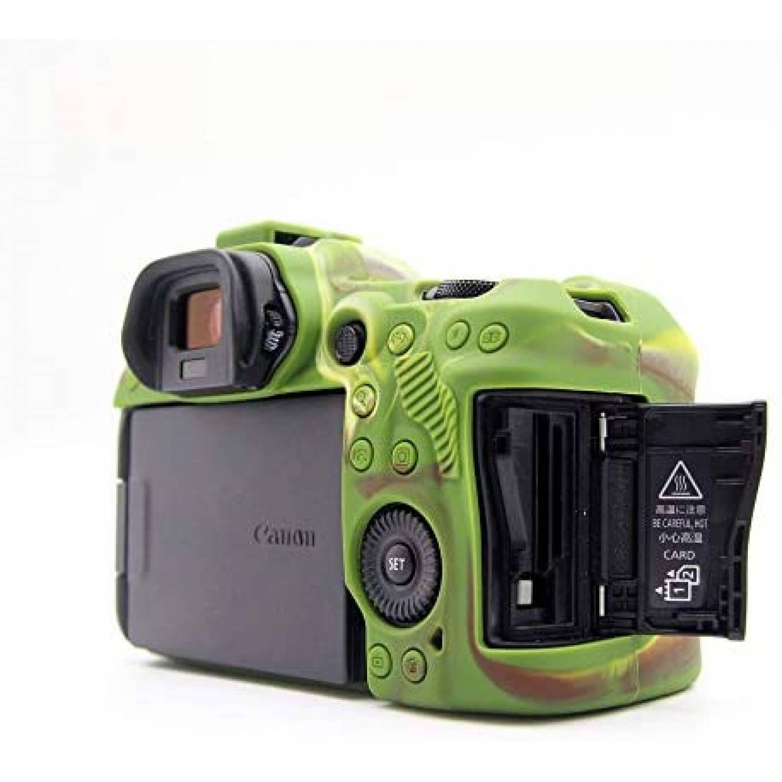 Funda para Canon EOS R5 BolinUS de silicon delgado -Verde