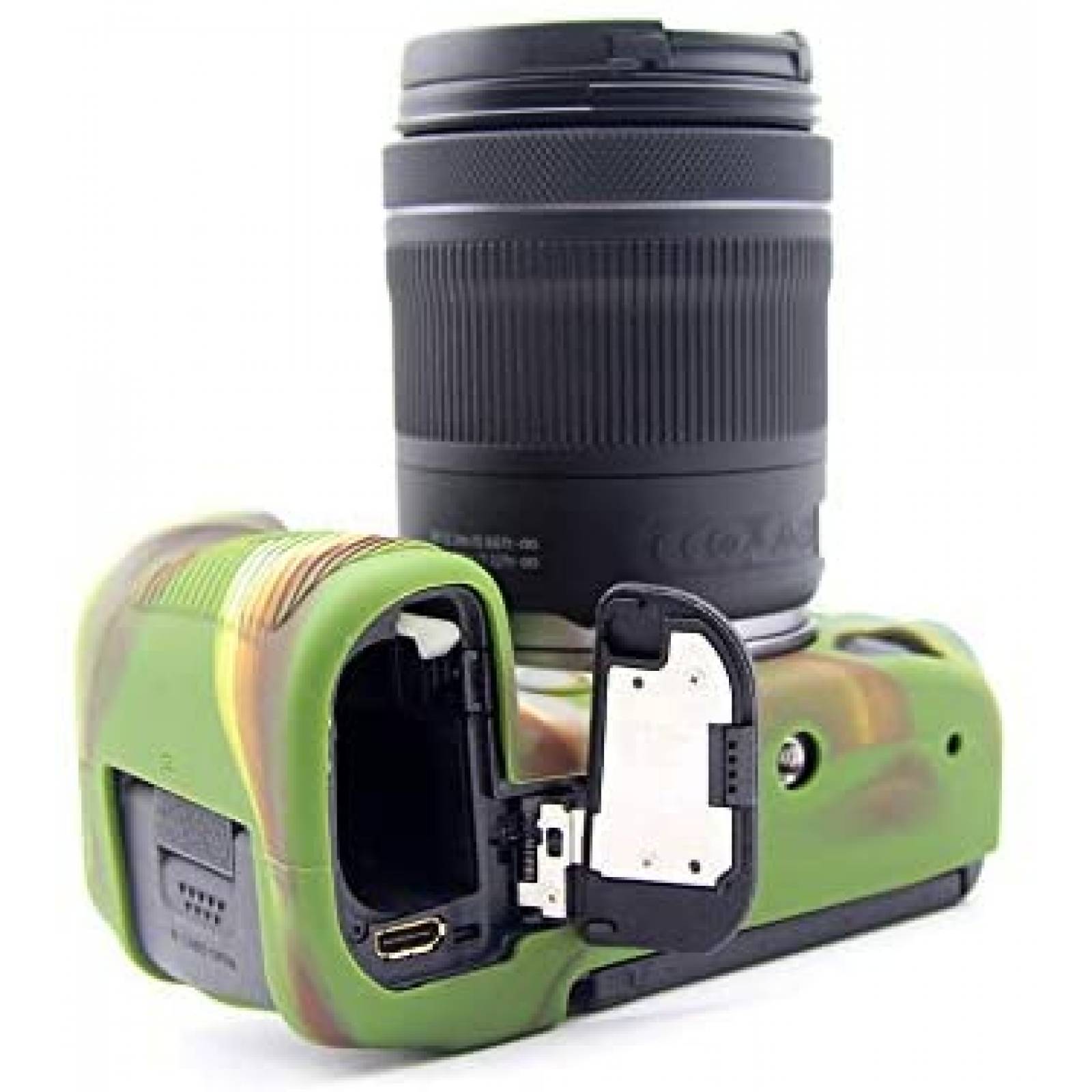 Funda para Canon EOS R5 BolinUS de silicon delgado -Verde